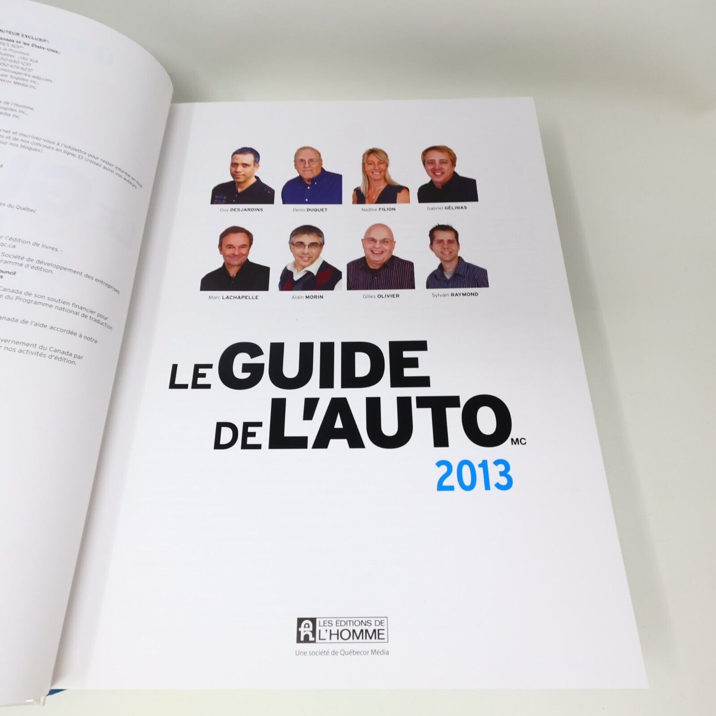 Le Guide de l'Auto 2013 Denis Duquet Marc Lachapelle Gabriel Gélinas Chars Autos