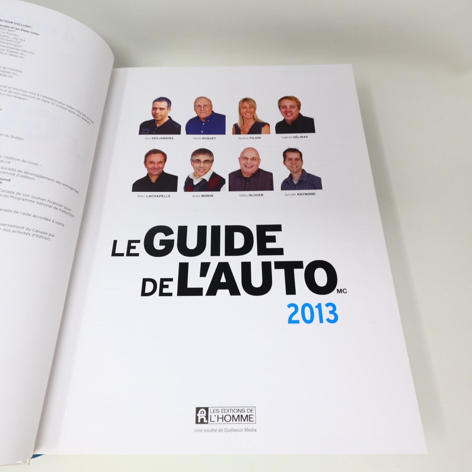 Le Guide de l'Auto 2013 Denis Duquet Marc Lachapelle Gabriel Gélinas Chars Autos
