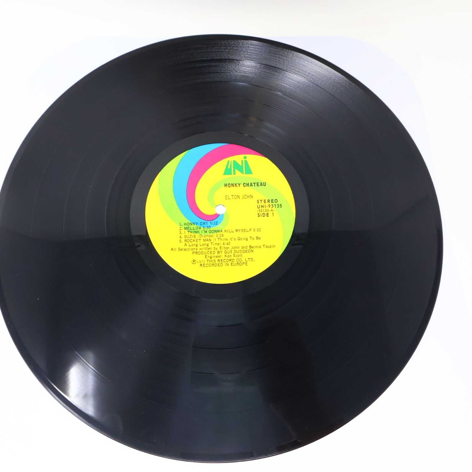 Elton John Honky Château LP Record Vinyl 1972 UNI 93135 Rocket Man Honky Cat 70s