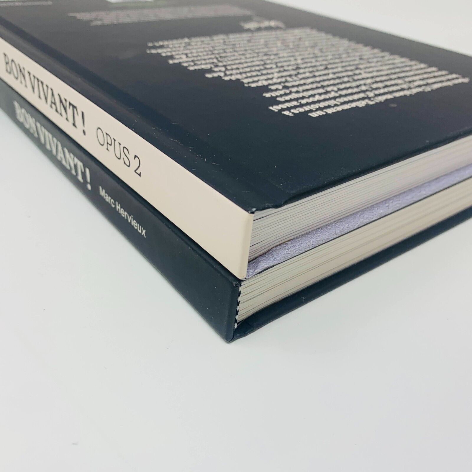 Bon Vivant! Opus 1-2 Lot Livres Biographie/Recettes de Marc Hervieux Flammarion
