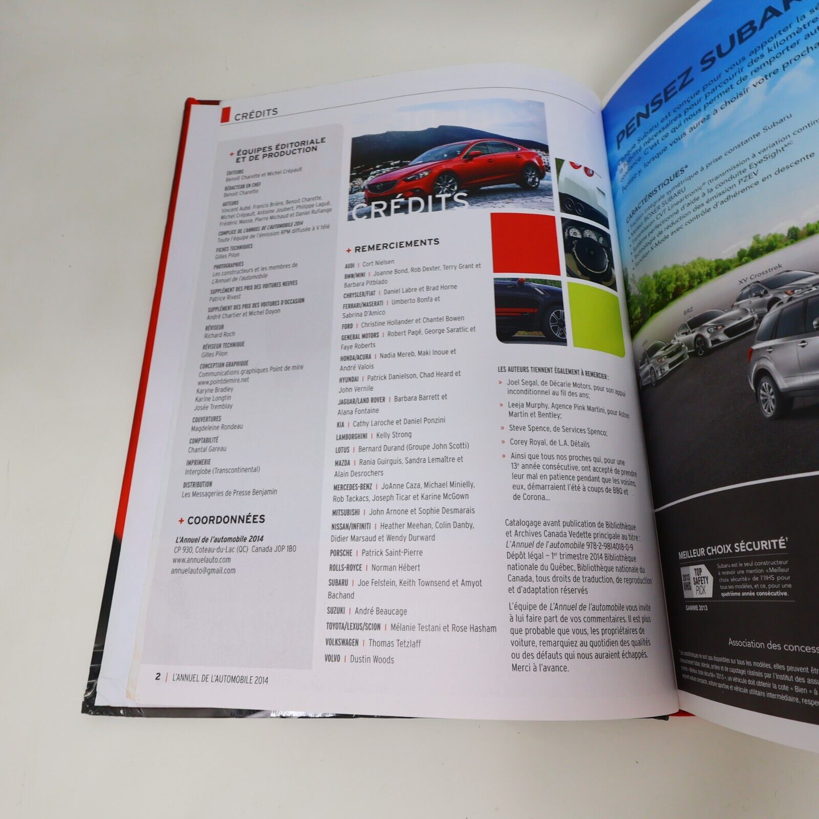 L'Annuel de l'Automobile 2014 Français Hardcover Livre 2010s Chars Autos French
