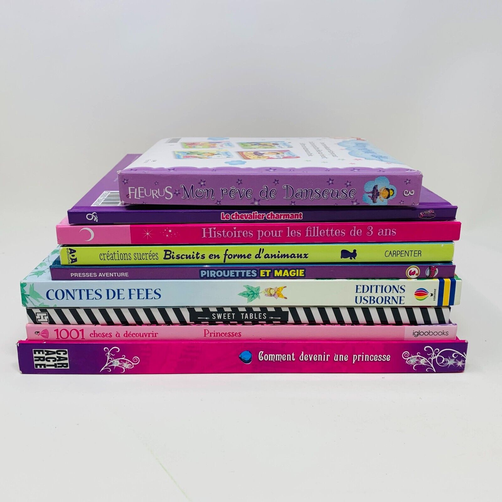 Lot 9 Livres Jeunes Enfants Princesses Fée Français French Mixed Children Bundle