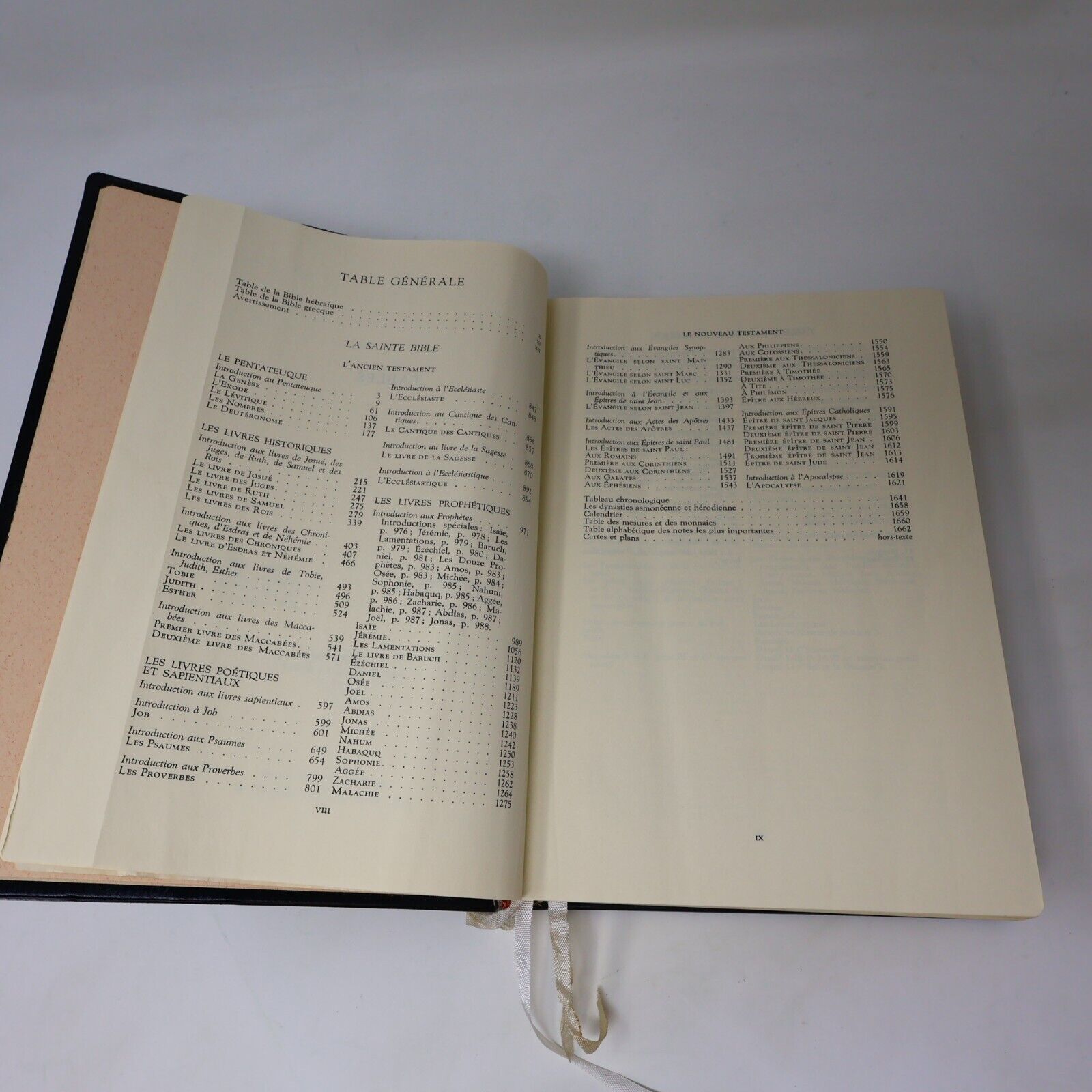 1962 La Sainte Bible Les Éditions du Cerf Religion Français Livre Hardcover HC