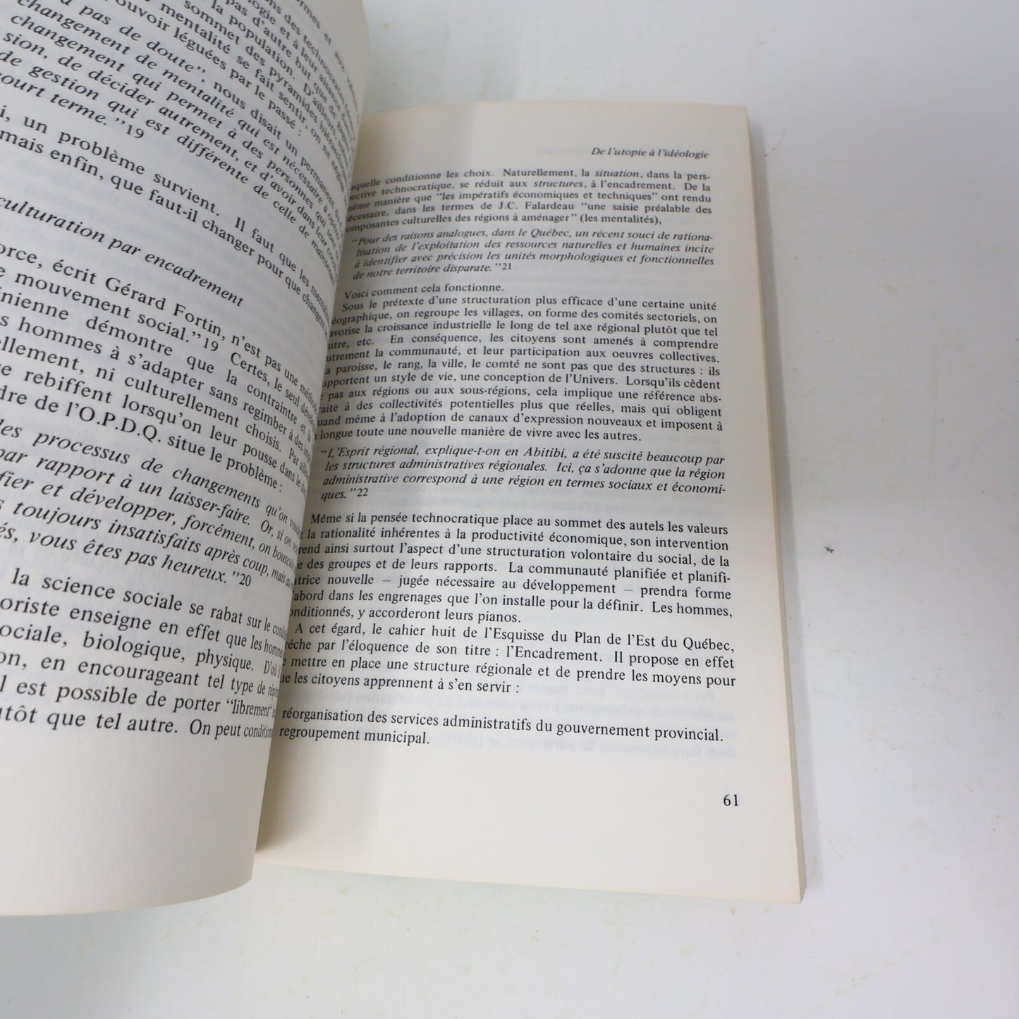 1979 La Longue Marche des Technocrates Jean-Jacques Simard Politique Société 70s