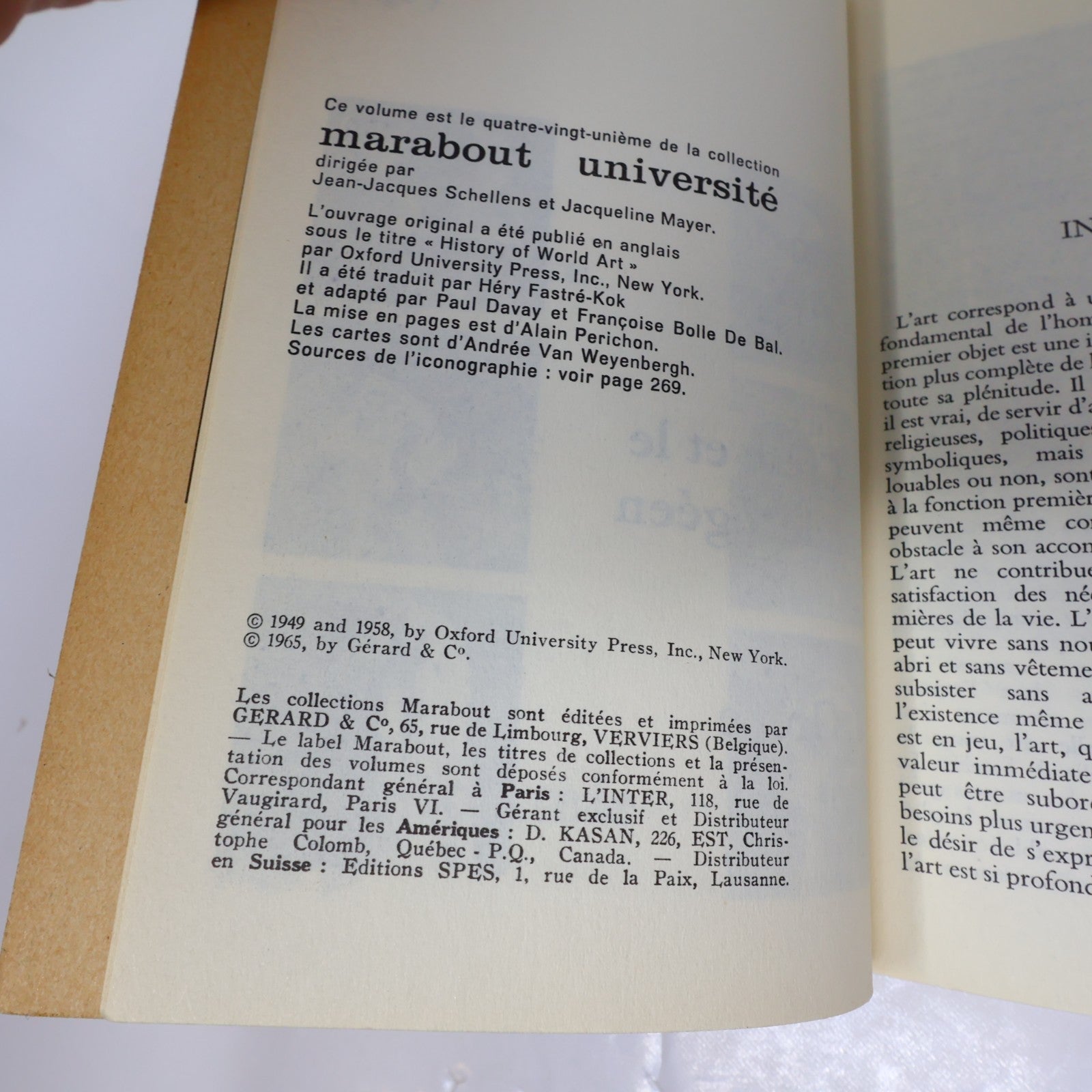 Histoire Mondiale de l'Art #1-6 Marabout Université Série Complète Lot 6 Livres