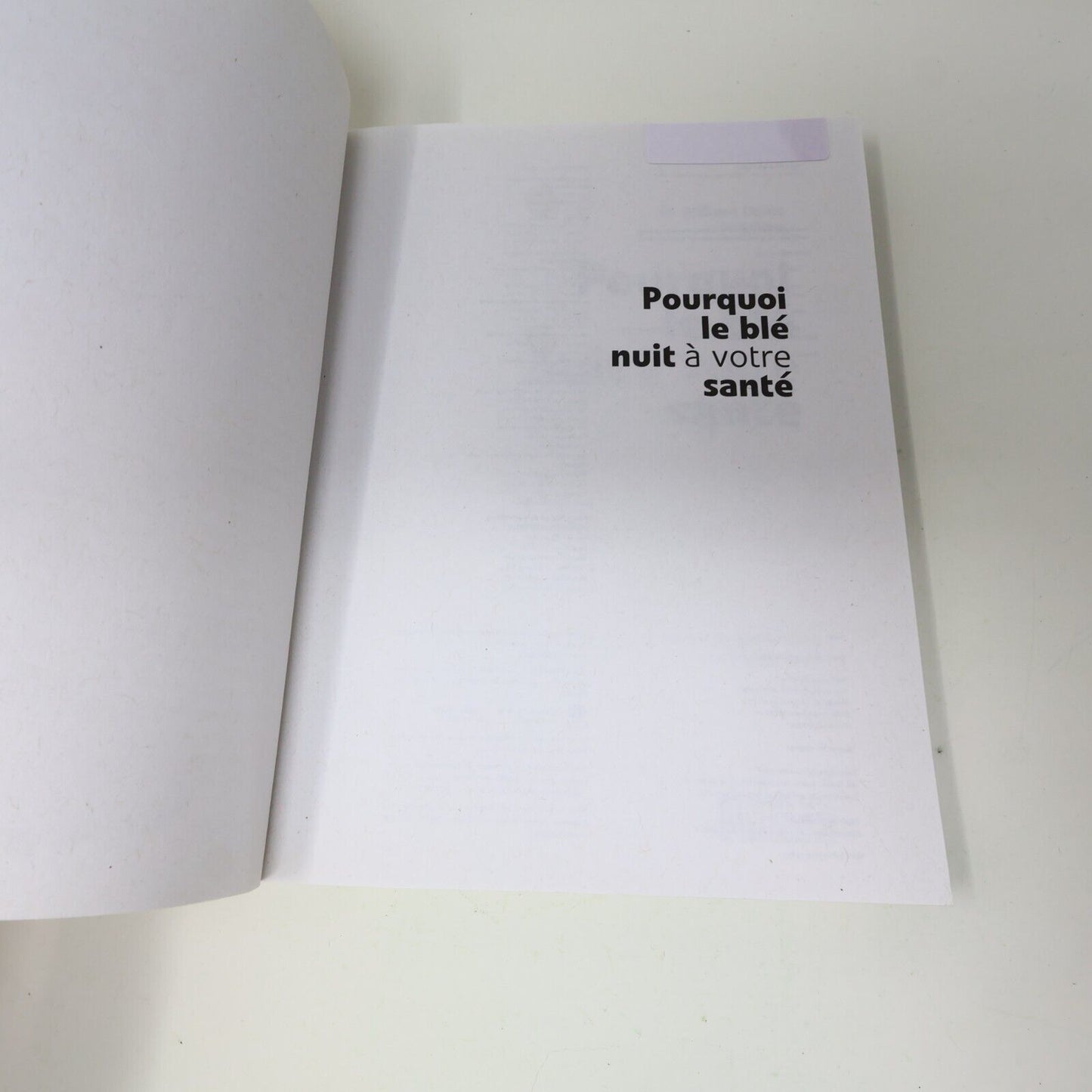 2012 Pourquoi le Blé Nuit à Votre Santé Dr William Davis De L'homme Français PB