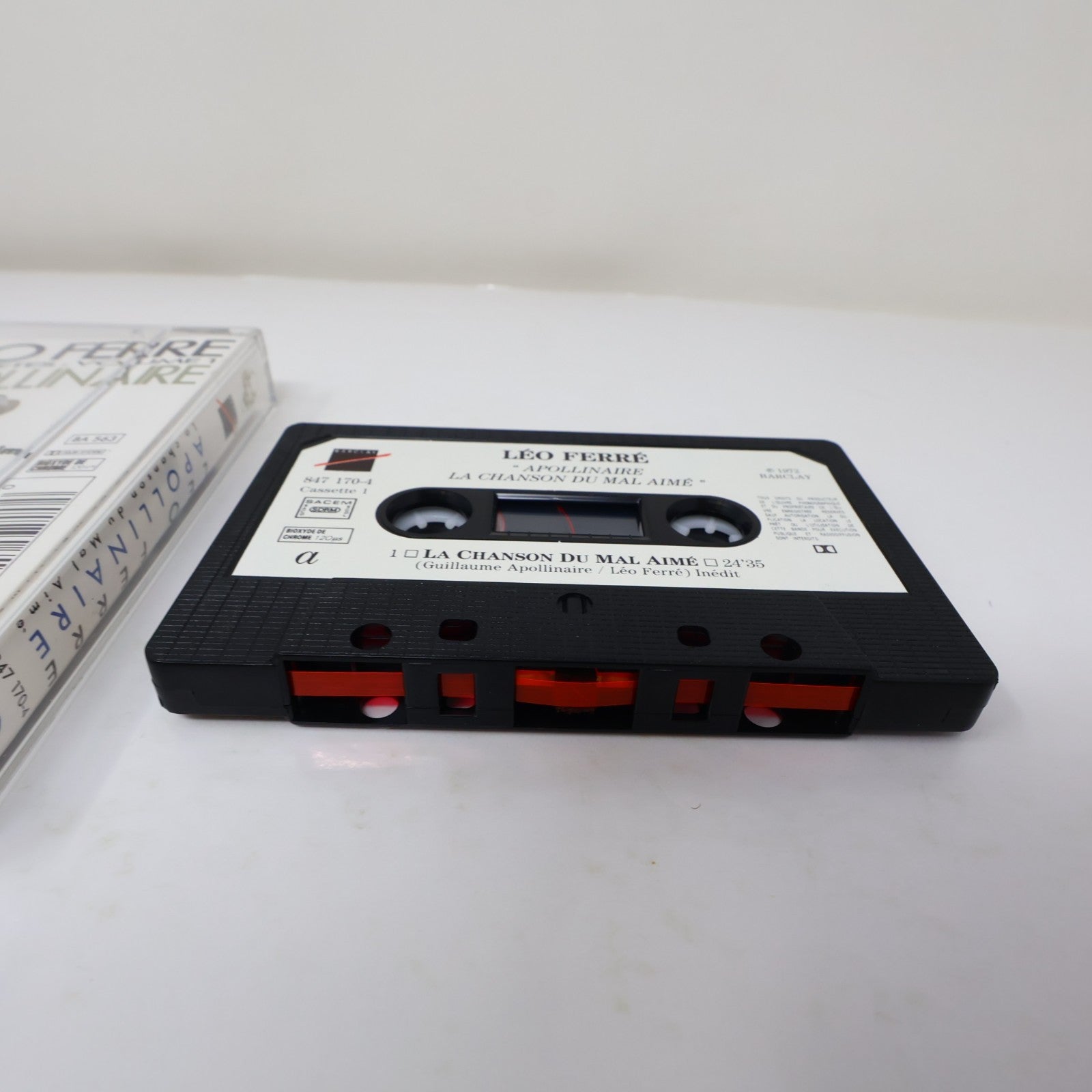 Léo Ferré Les Poètes Boîtier Cassette Apollinaire/Baudelaire/Verlaine Rimbaud