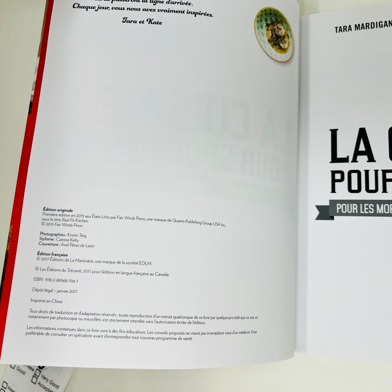 La Cuisine pour Sportifs 100 Recettes de Tara Mardigan/Kate Weiler en Français