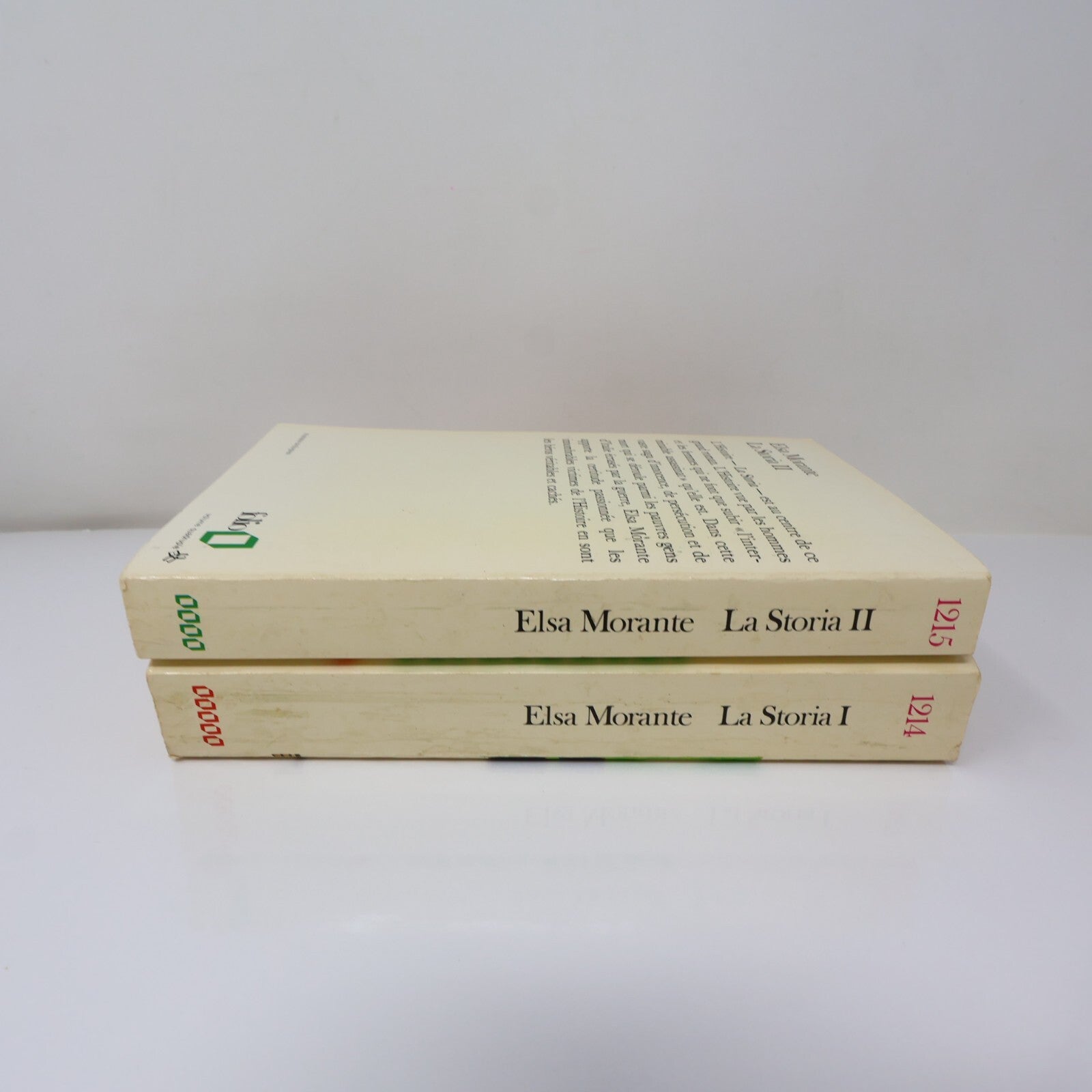 La Storia #1-2 Série Complète Lot 2 Livres Elsa Morante Folio Fiction Historique