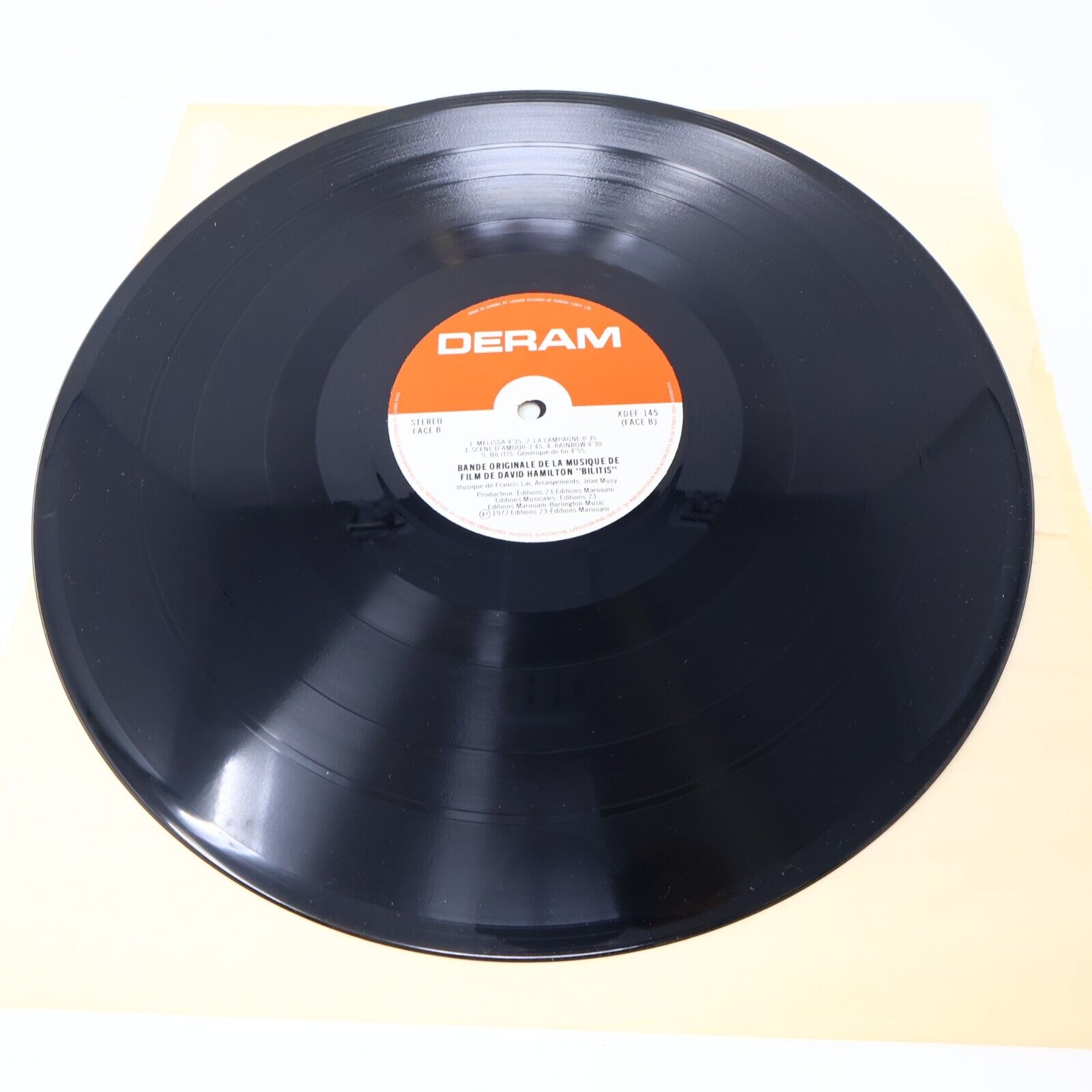 Francis Lai Bilitis Musique Film SoundTrack LP Disque XDEF-145 David Hamilton