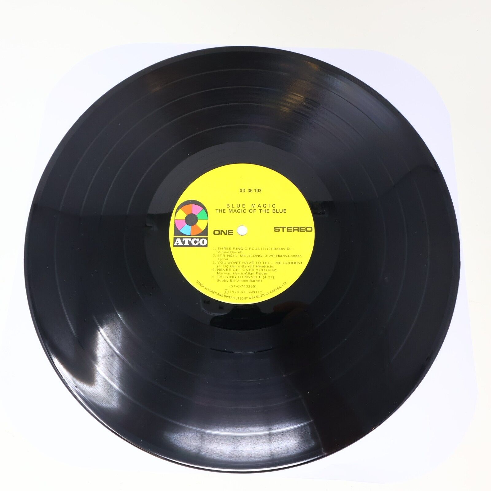 Blue Magic The Magic Of The Blue LP Vinyl Record Atco Wea Canada 1974 SD 36-103