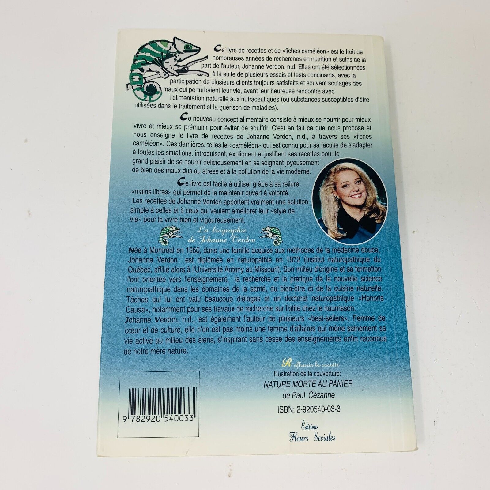 1997 L'Alimentation Caméléon Les Nutraceutiques Recettes Cuisine Johanne Verdon