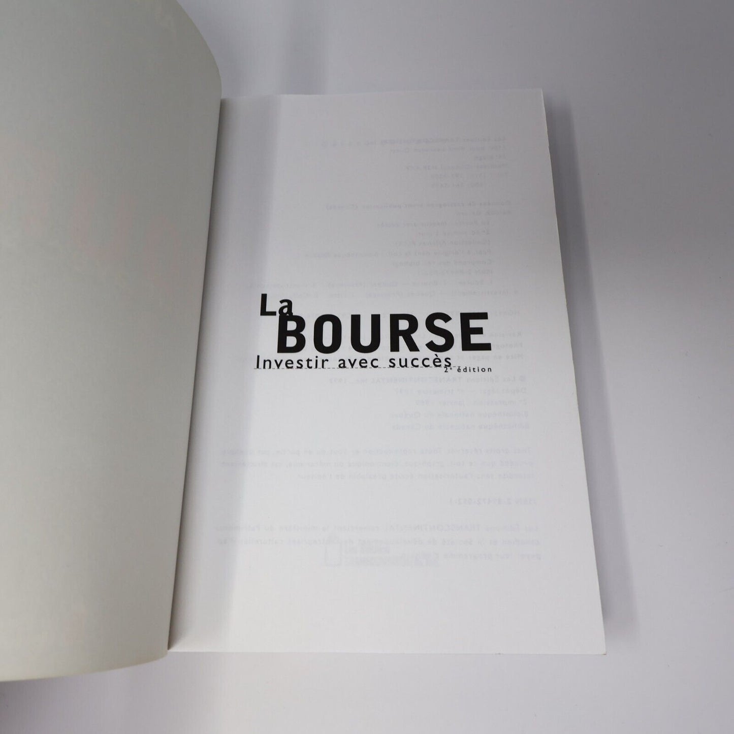 1997 La Bourse Investir avec Succès Affaires Plus de Gérard Bérubé Paperback PB
