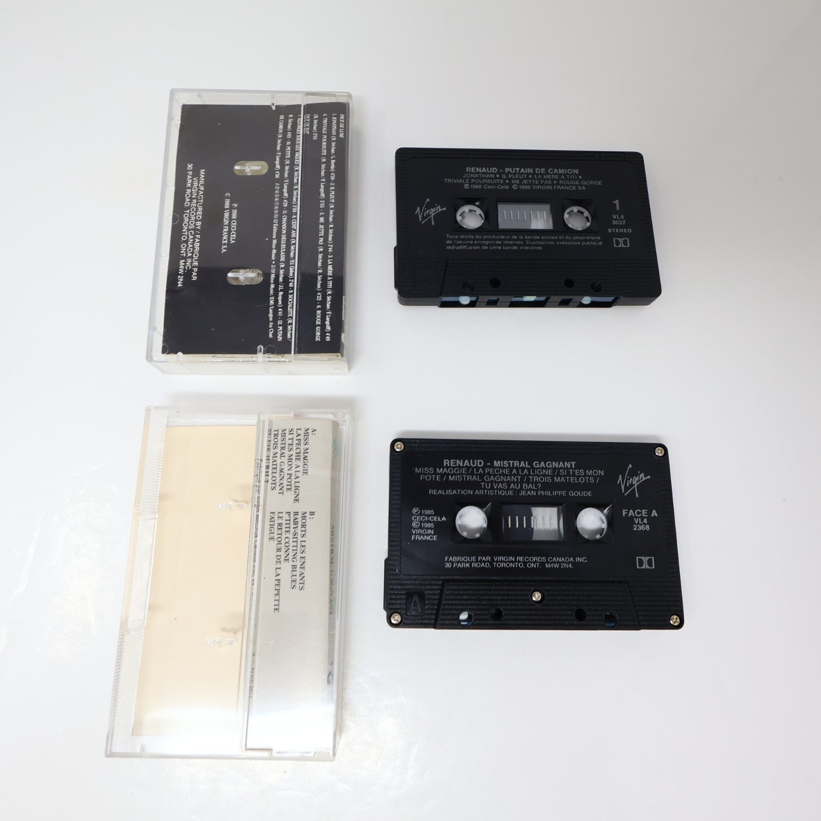 Renaud Lot 3 Cassettes Mistral Gagnant/Putain de Camion/Retour de Gérard Lambert