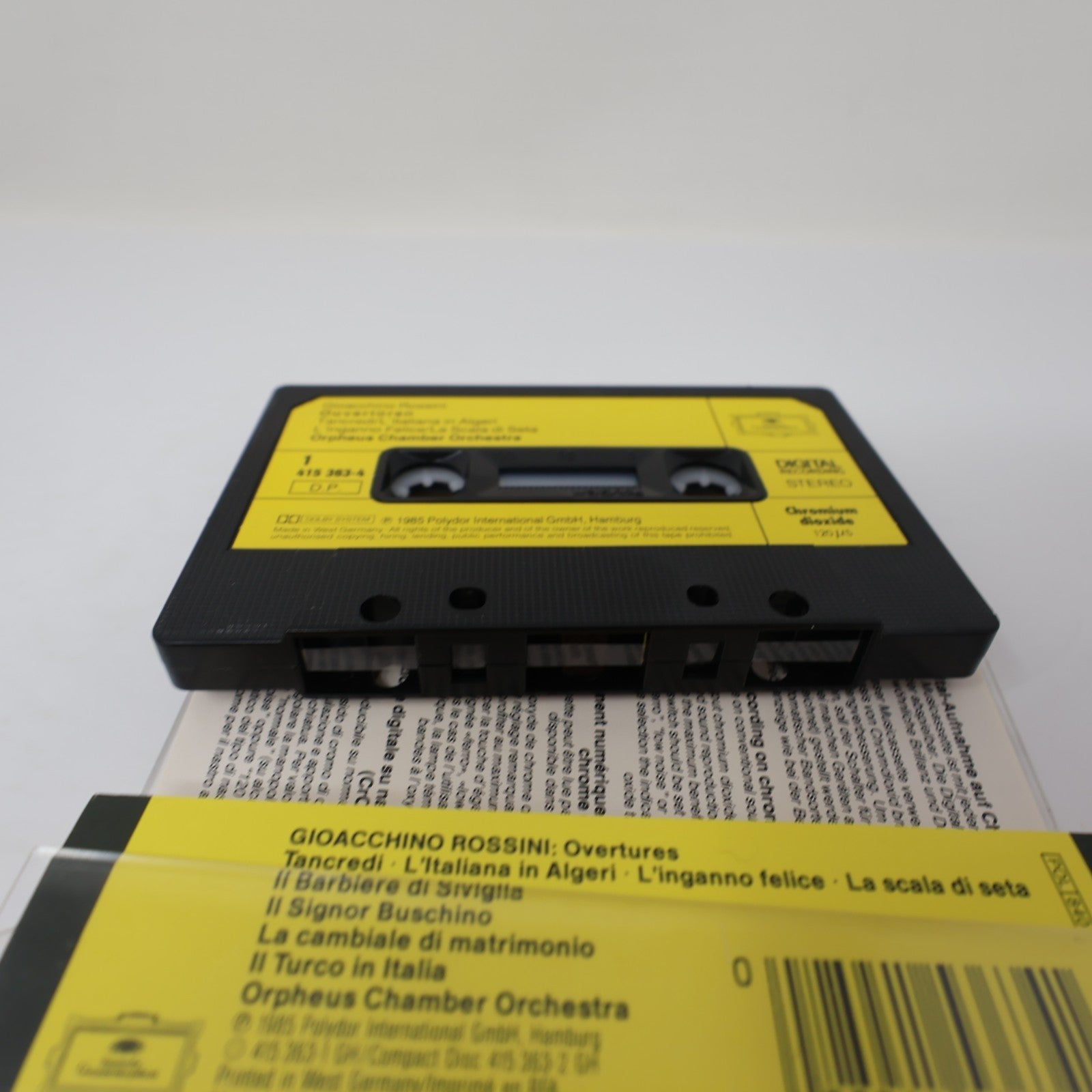 Rossini-Overtures Cassette Orpheus Chamber Orchestra 1985 DGG 415 363-4 Tancredi