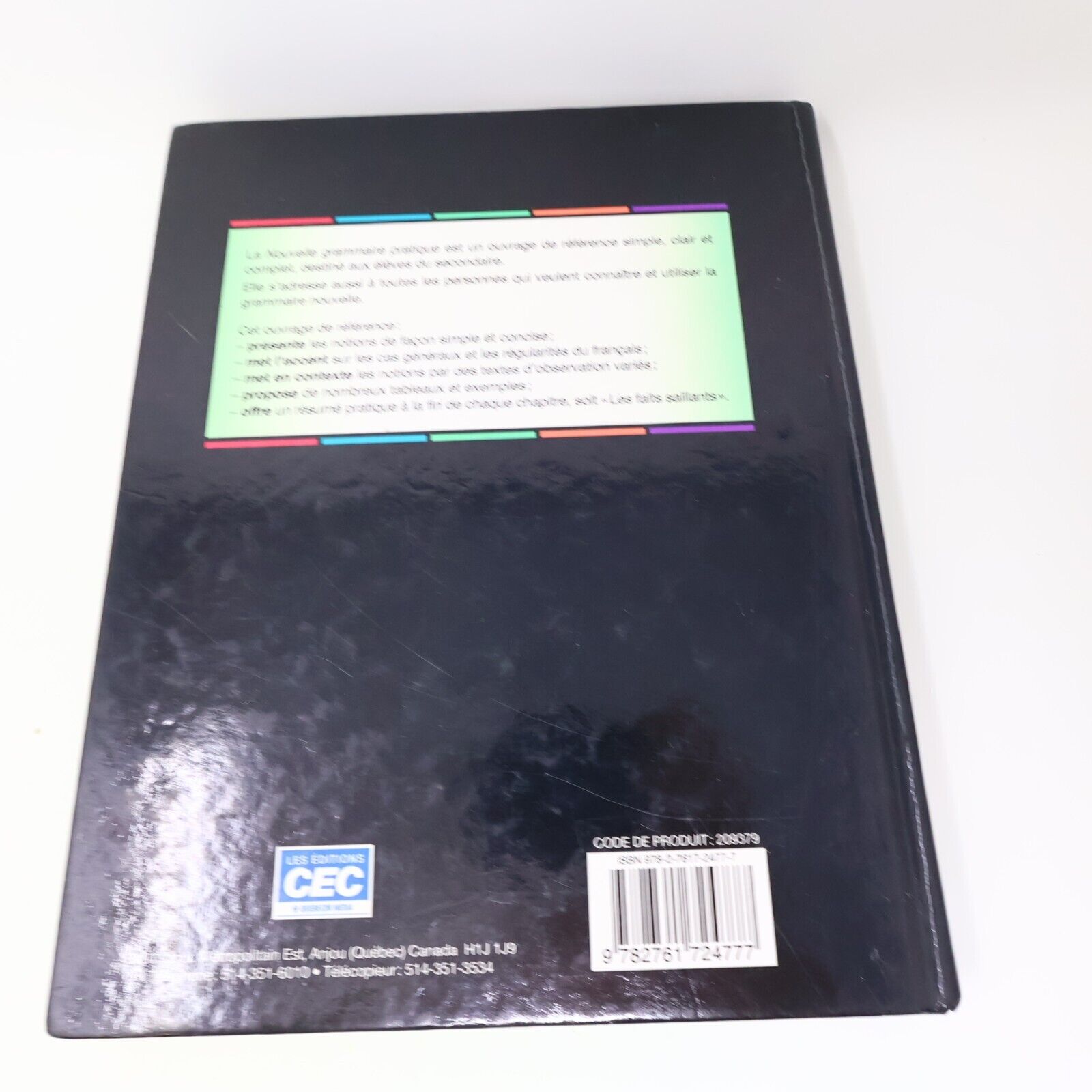 2007 Nouvelle Grammaire Pratique Myriam Laporte Ginette Rochon CEC Français HC
