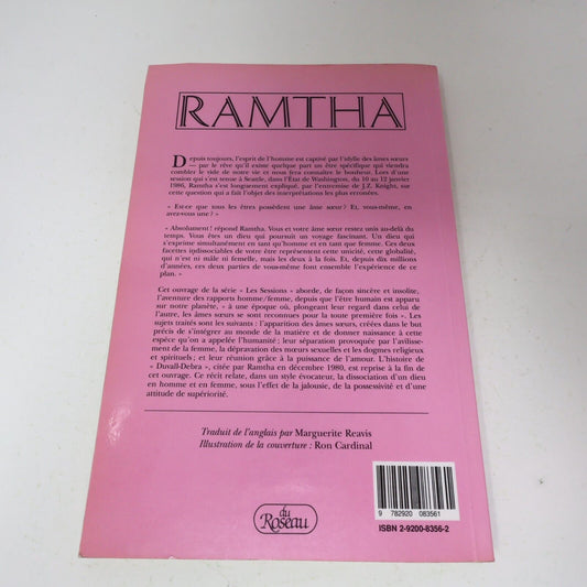1999 Ramtha Les Sessions l'Âme Soeur Français du Roseau Spiritualité Livre PB