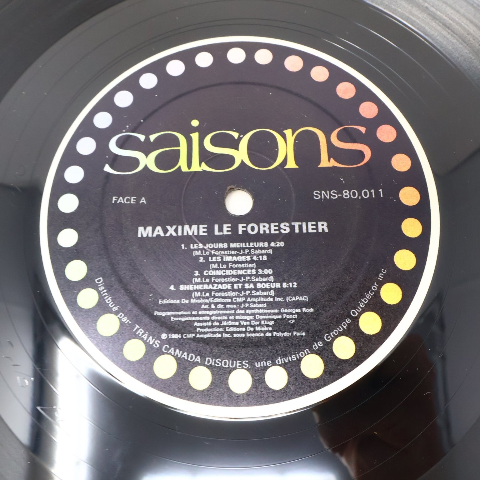 Maxime Le Forestier Les Jours Meilleurs 12" Record 1984 Amplitude Pop SNS-80.011