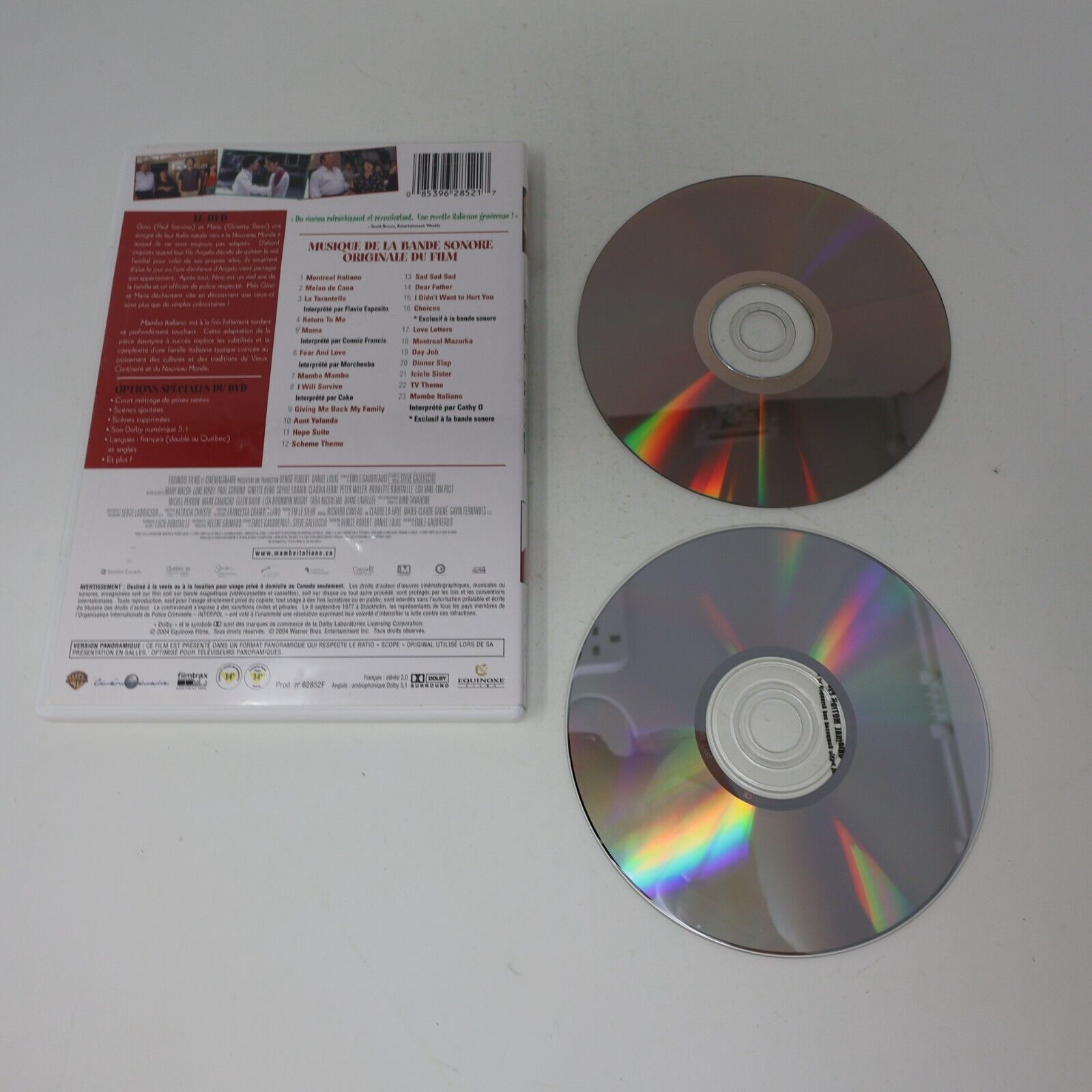Mambo Italiano DVD & CD Film Ginette Reno Sophie Lorrain Testé Français English