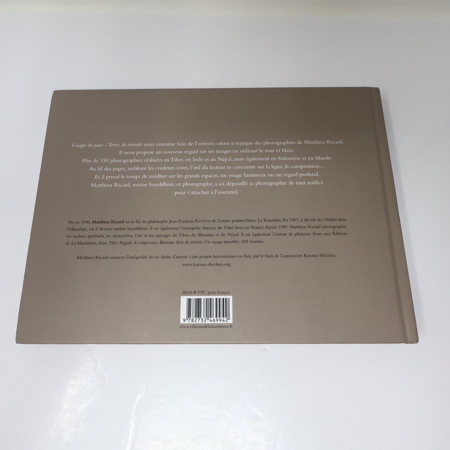 Visages de Paix/Terres de Sérénité Matthieu Ricard La Martinière 2015 HC French
