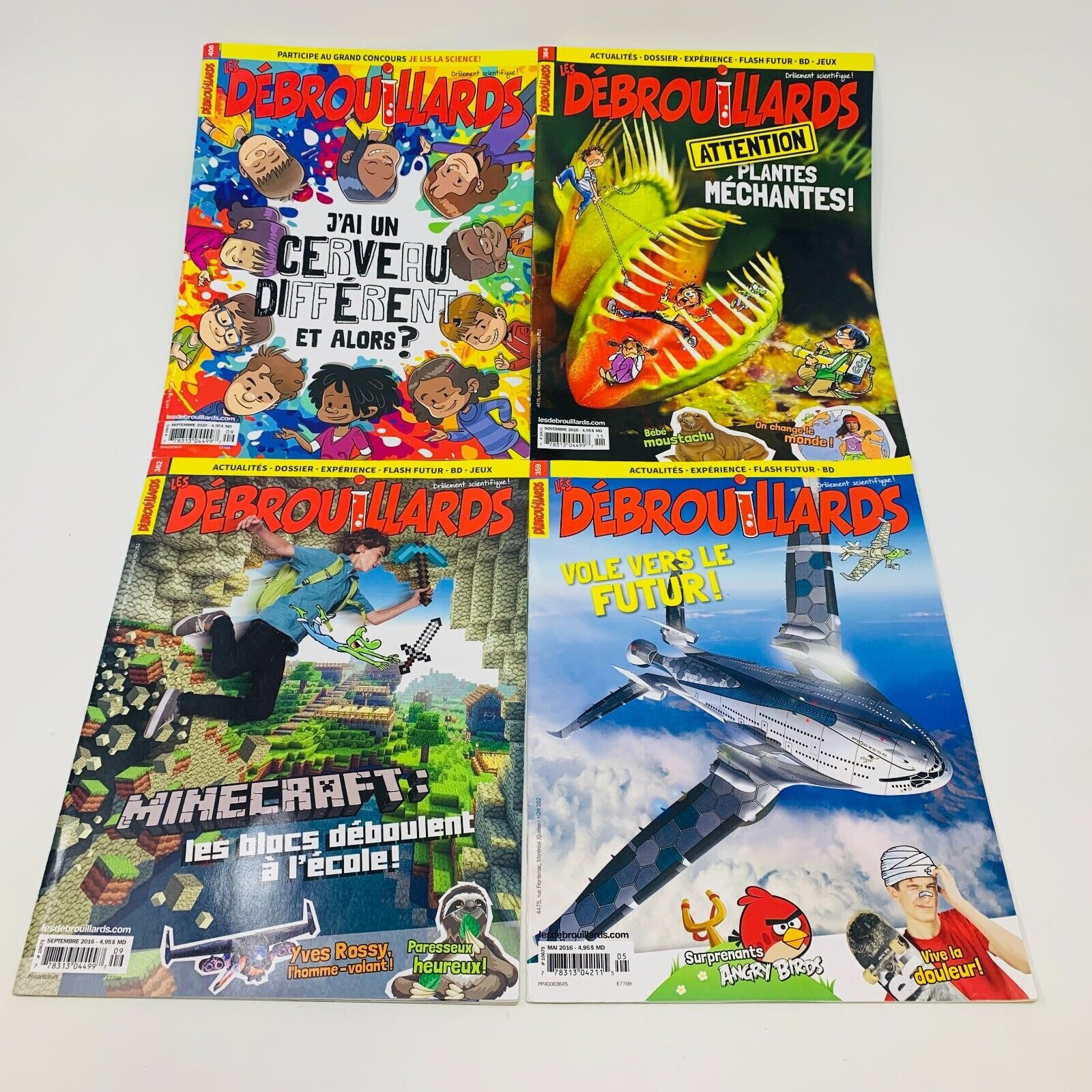 16x Les Débrouillards Magazines Enfants Français 2015-20 Années Incomplètes Lot