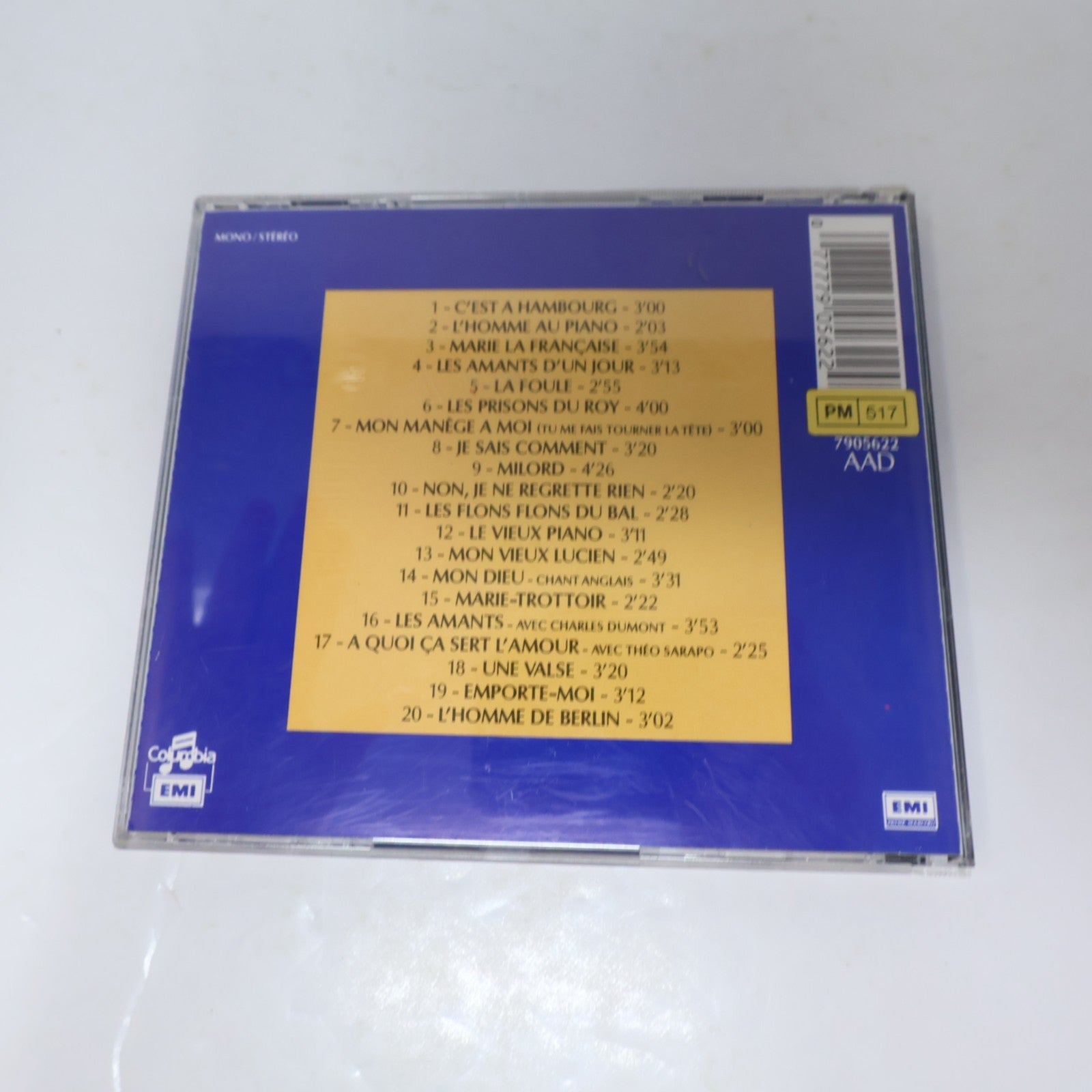 Édith Piaf 25e Anniversaire Volume #1-2 Série Complète Lot 2 CDs EMI Pop 1988