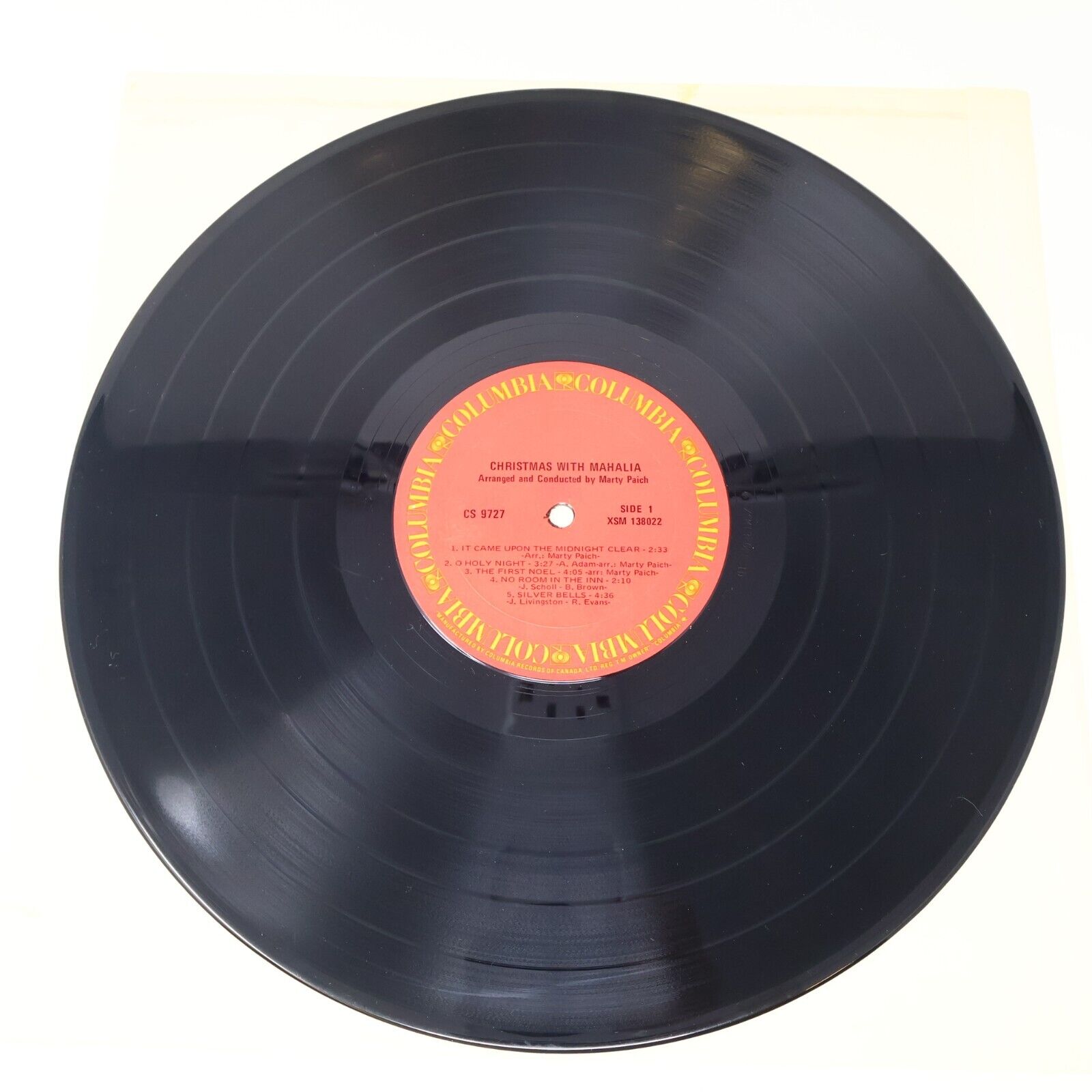 Christmas With Mahalia Jackson LP Record 1967 CS 9727 Marty Paich Silver Bells