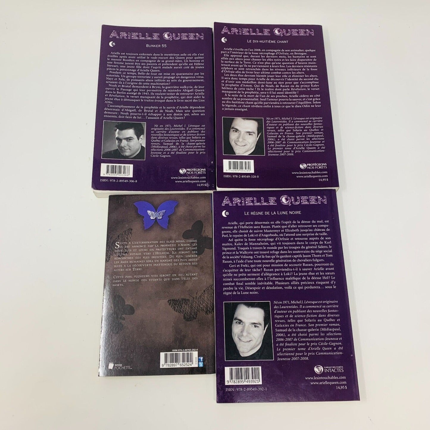 Arielle Queen 5-6-7-8 Lot Livres Michel J. Lévesque Bunker 55 Dix-Huitième Chant