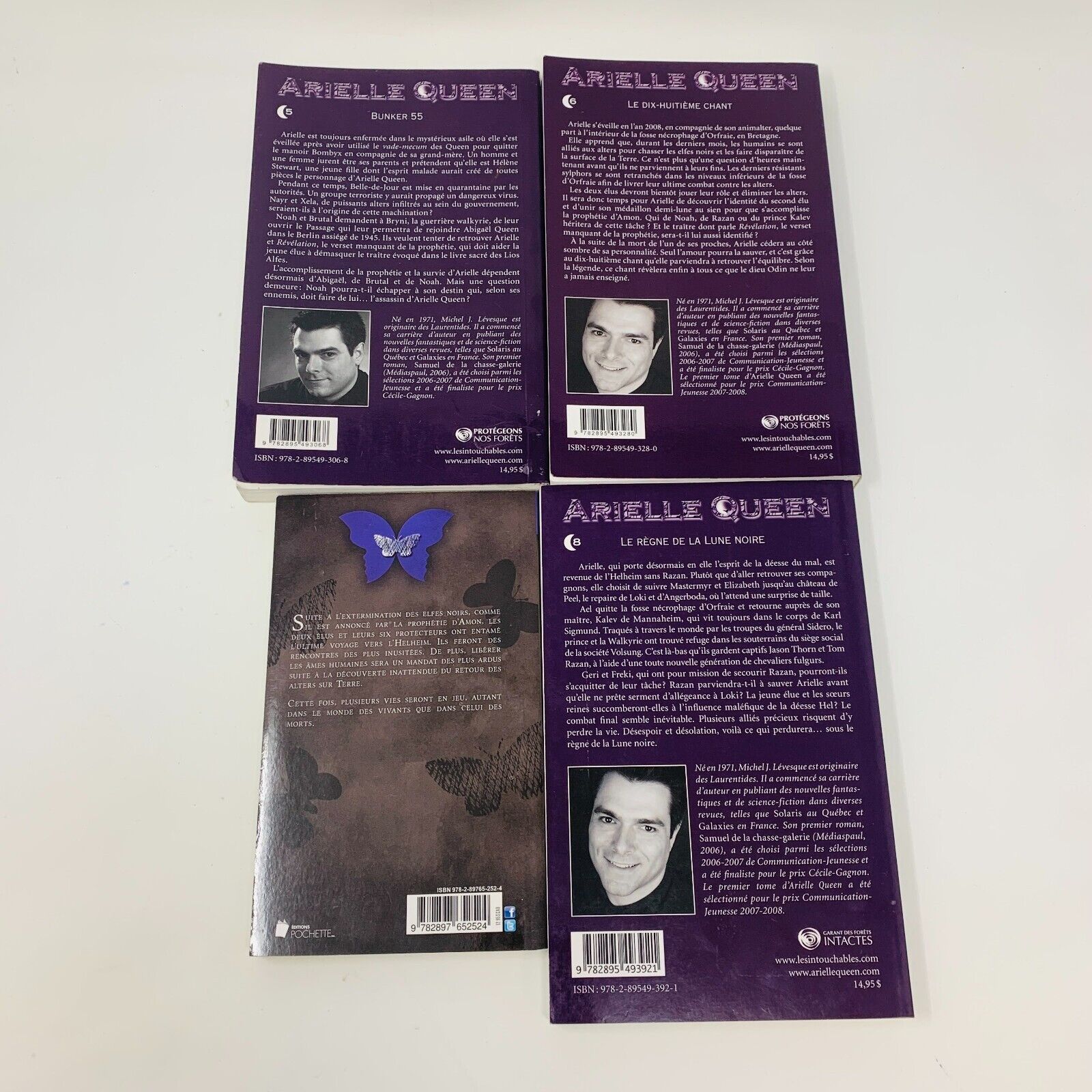 Arielle Queen 5-6-7-8 Lot Livres Michel J. Lévesque Bunker 55 Dix-Huitième Chant