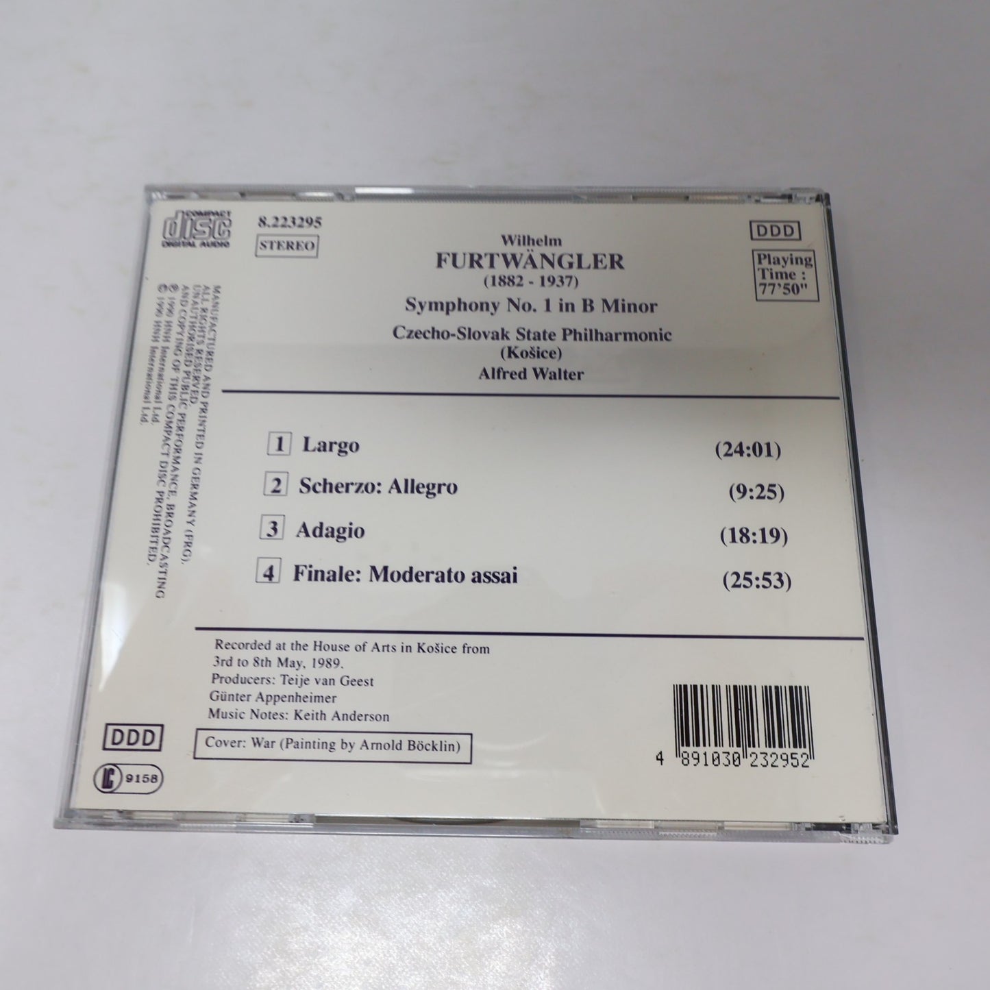 Wilhelm Furtwängler 2 CD Lot Classical Symphony No. 1 In B Minor/Symphony No. 3