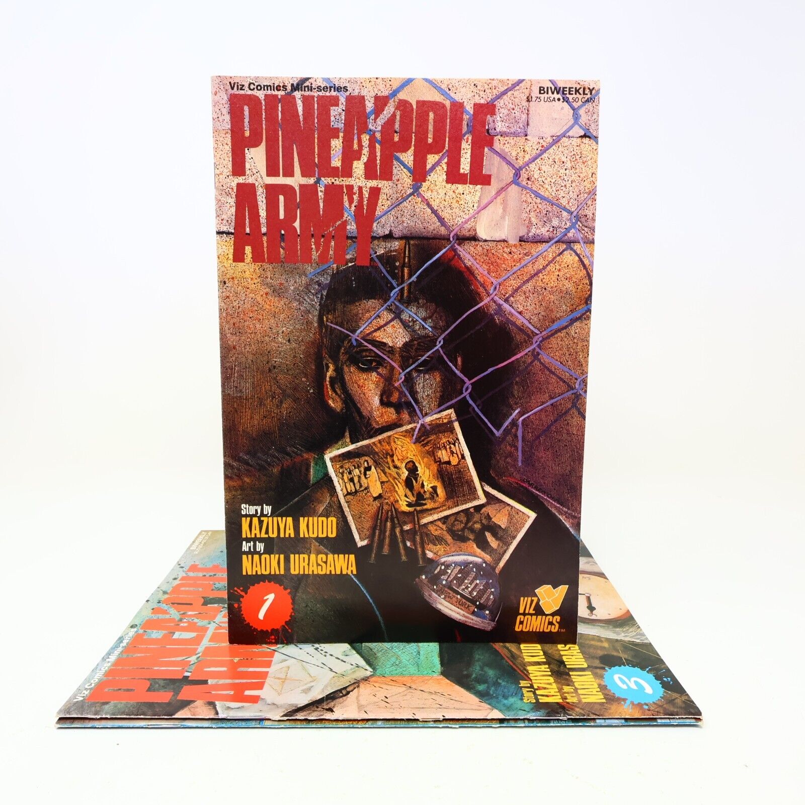 Lot 3 Comics Pineapple Army #1 3-4 Kazuya Kudo/Naoki Urasawa Viz Manga 90s