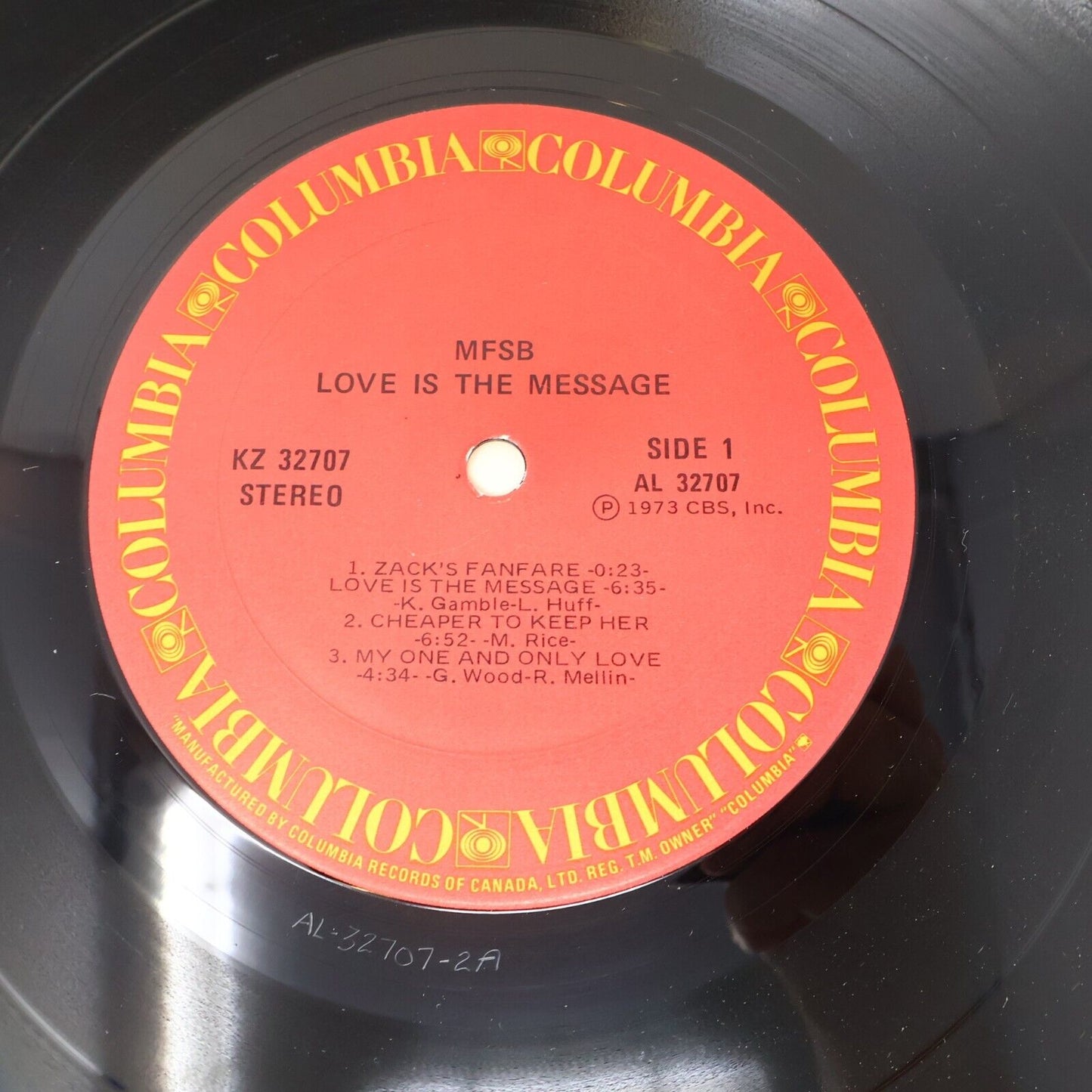 MFSB Love Is The Message LP Record Canada KZ 32707 TSOP Sound of Philadelphia