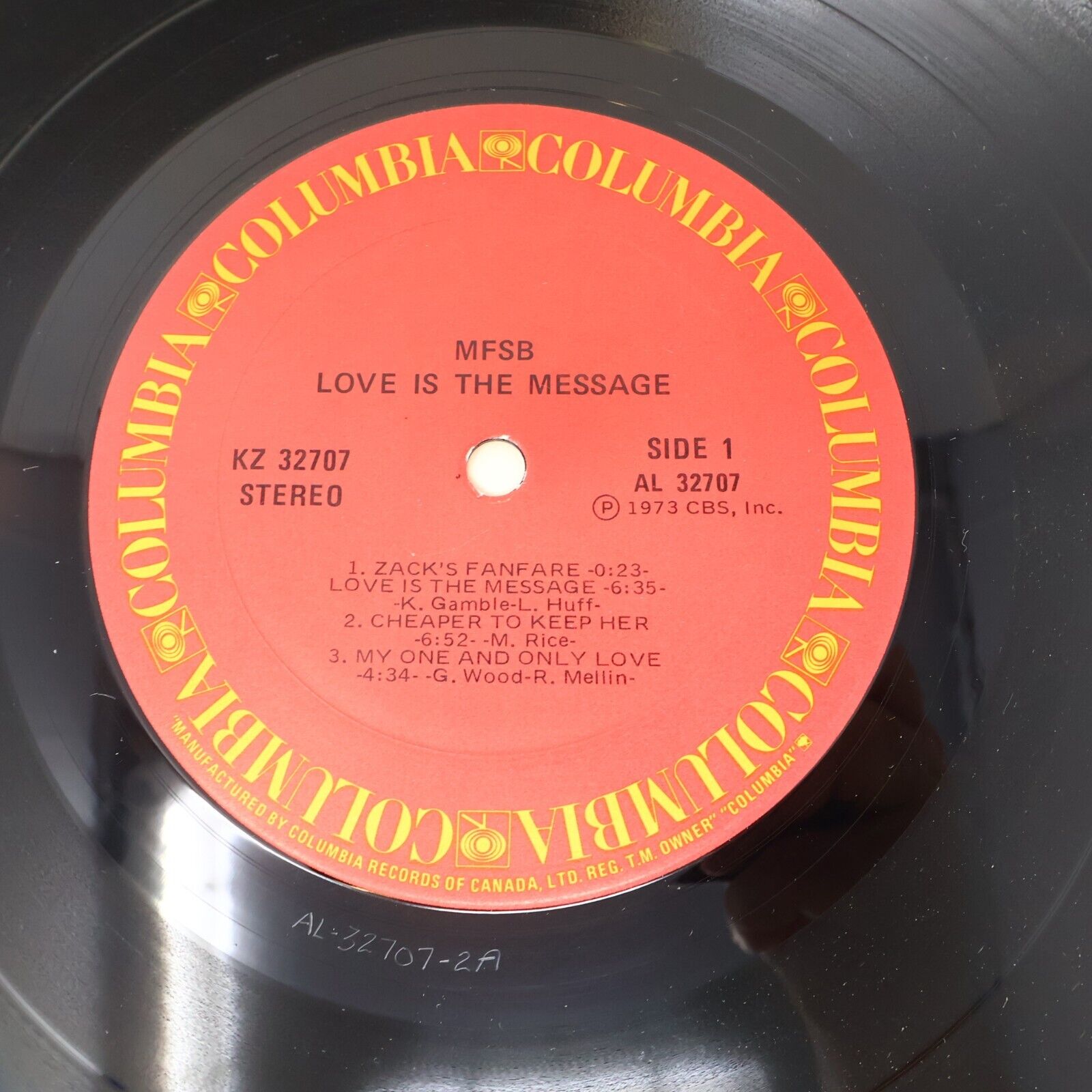 MFSB Love Is The Message LP Record Canada KZ 32707 TSOP Sound of Philadelphia