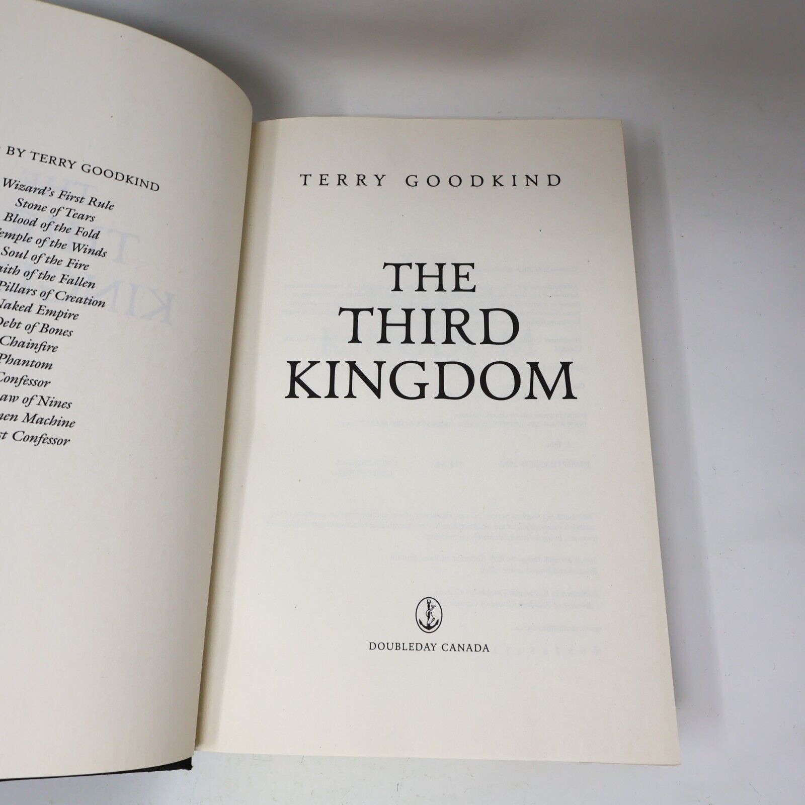 2013 The Third Kingdom The Sword of Truth #13 Richard and Kahlan Fantasy Book HC