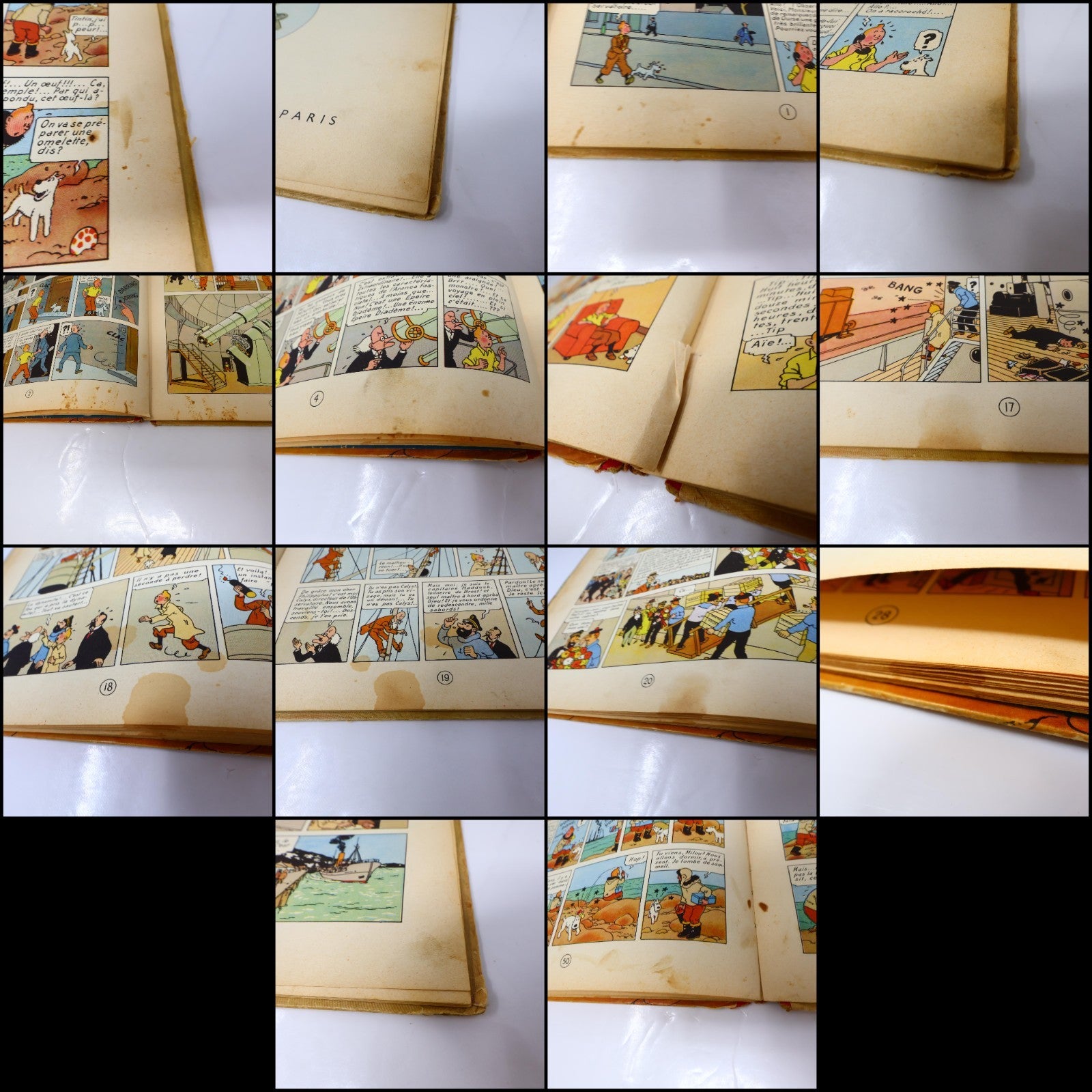 Tintin L'Étoile Mystérieuse Hergé Casterman 1954 HC B9 Belgique Français/French