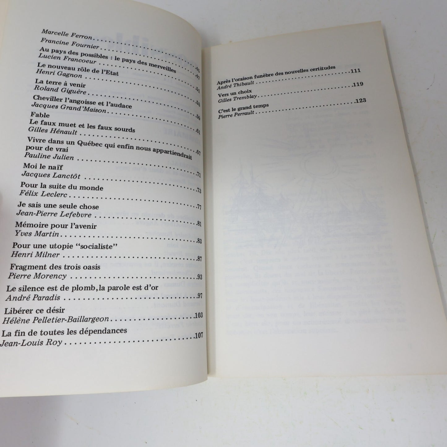 1980 Projets du Pays qui Vient Possibles Vol. 4 #2 Francoeur/Giguère/Julien 80s