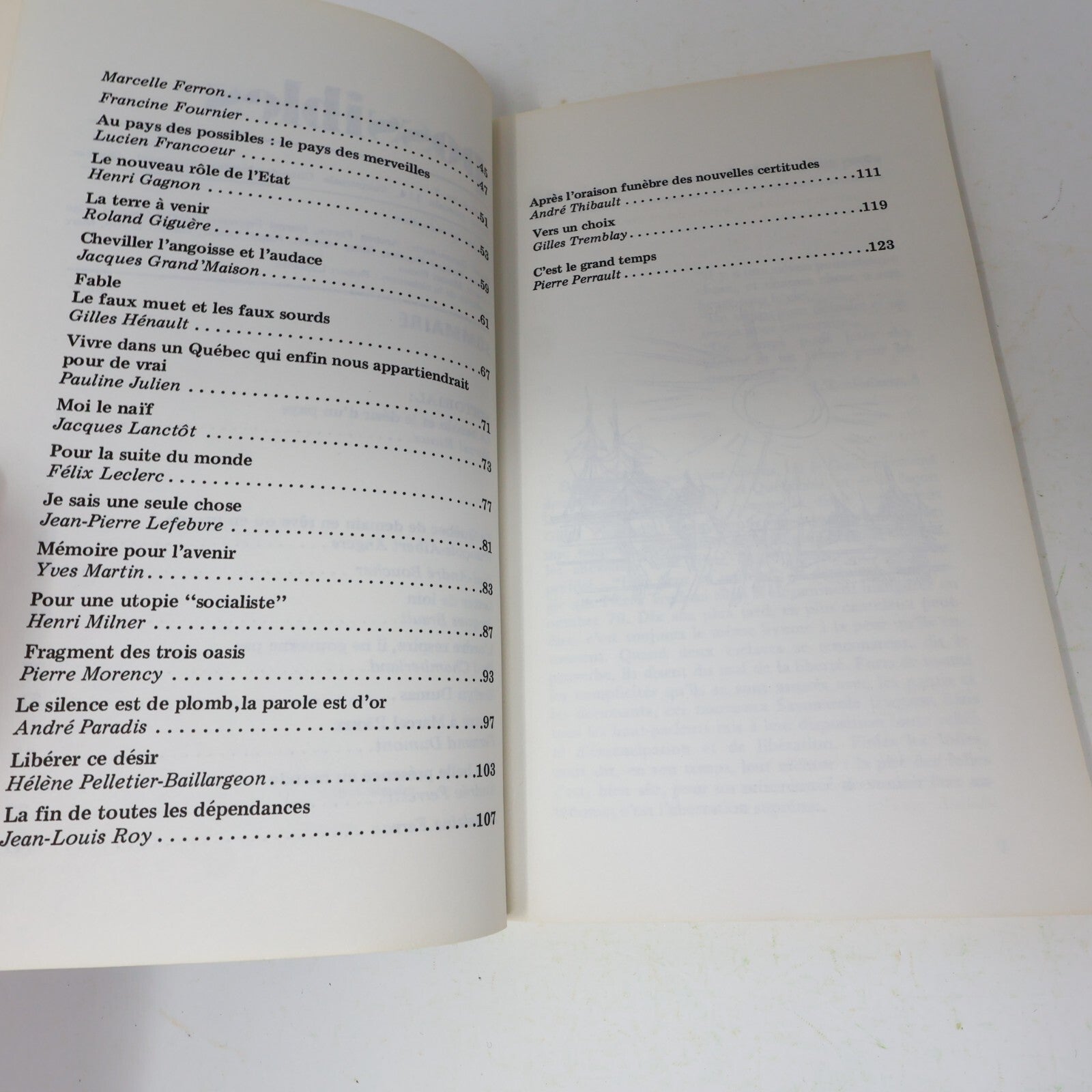 1980 Projets du Pays qui Vient Possibles Vol. 4 #2 Francoeur/Giguère/Julien 80s