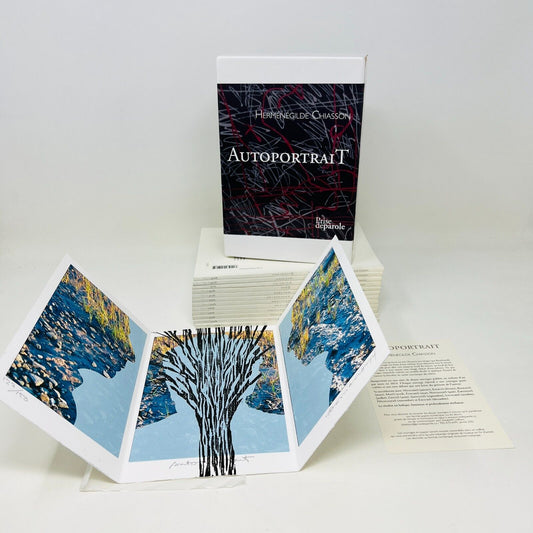 2014 Coffret Autoportrait de Herménégilde Chiasson 12 Livres & Estampe Numérotée