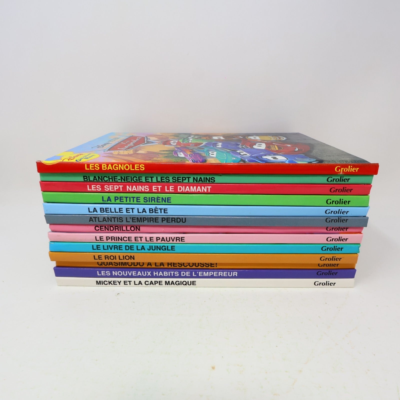 Club du Livre Mickey Lot 13 Livres Disney Cendrillon/Les Bagnoles/Petite Sirène