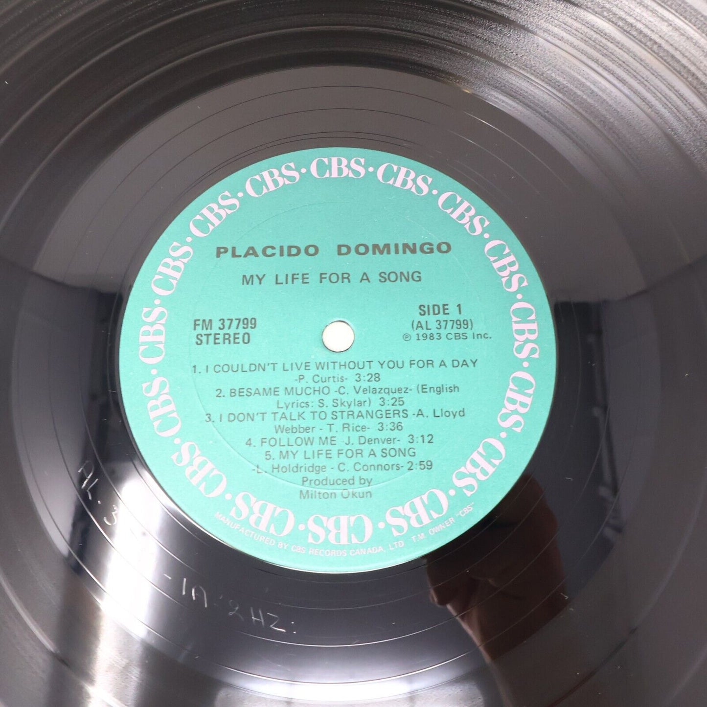 Placido Domingo Perhaps Love + My Life For A Song Lot of 2 LP Records 1980s