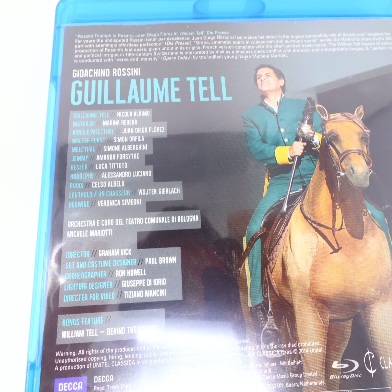 Rossini Guillaume Tell Blu-ray 2015 Tested Teatro Comunale Di Bologna Mariotti