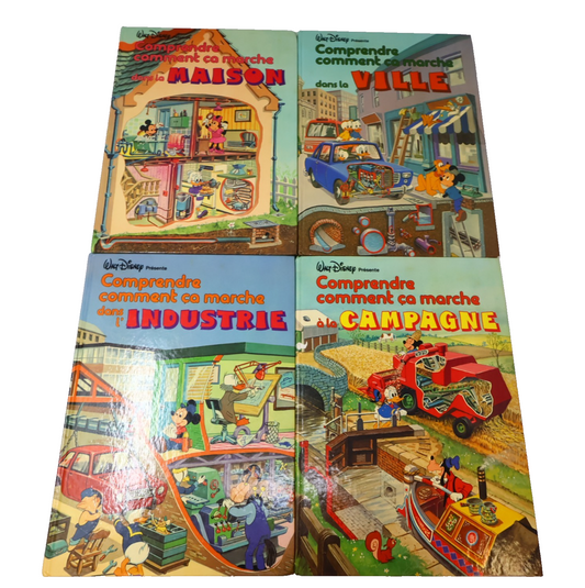 Comprendre Comment ca Marche Campagne/Ville/Maison/Industrie Lot 4 Livres Disney