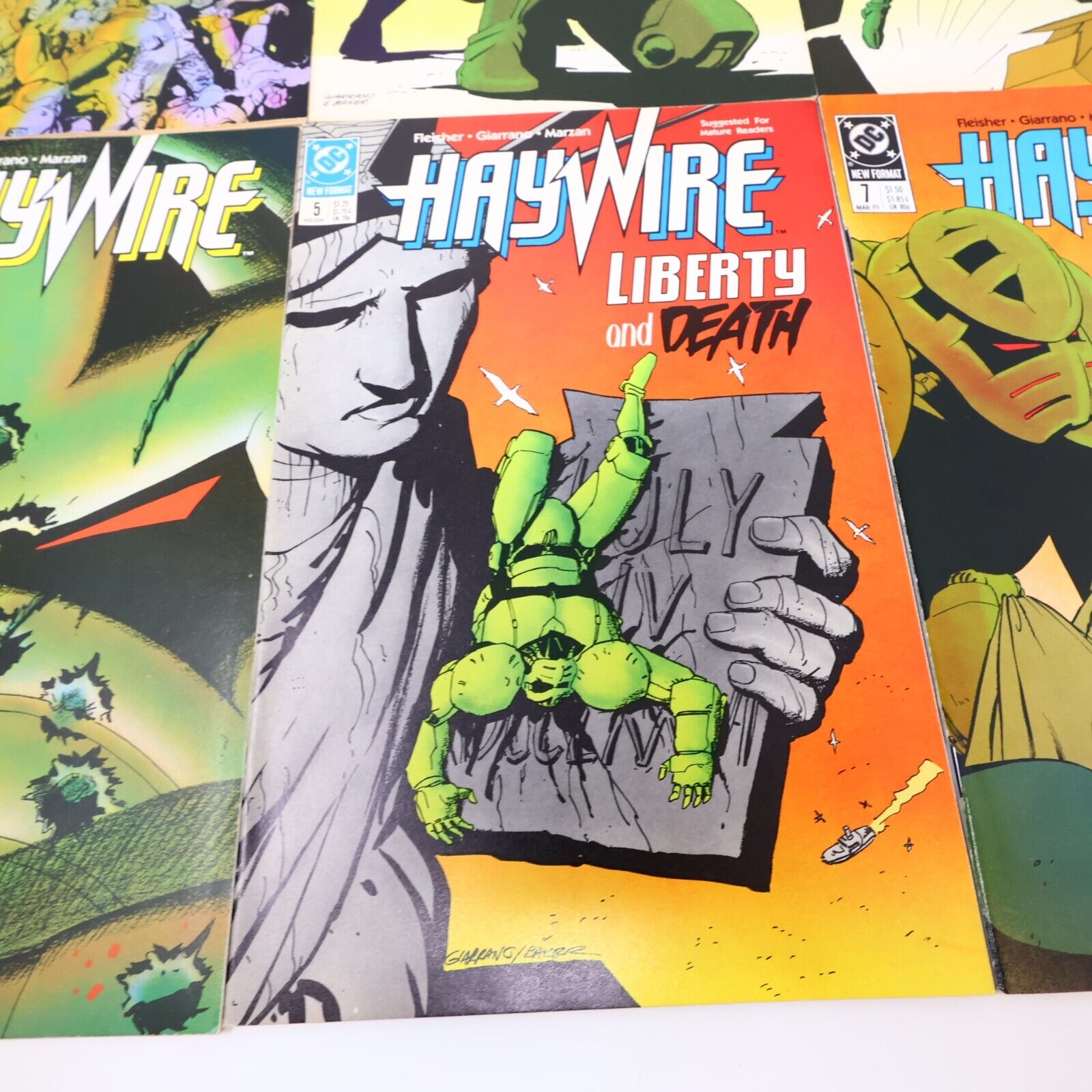 Lot 7 Comics HayWire #1-5, 7-8 Michael Fleisher/Vince Guarrano/Marzan 1980s