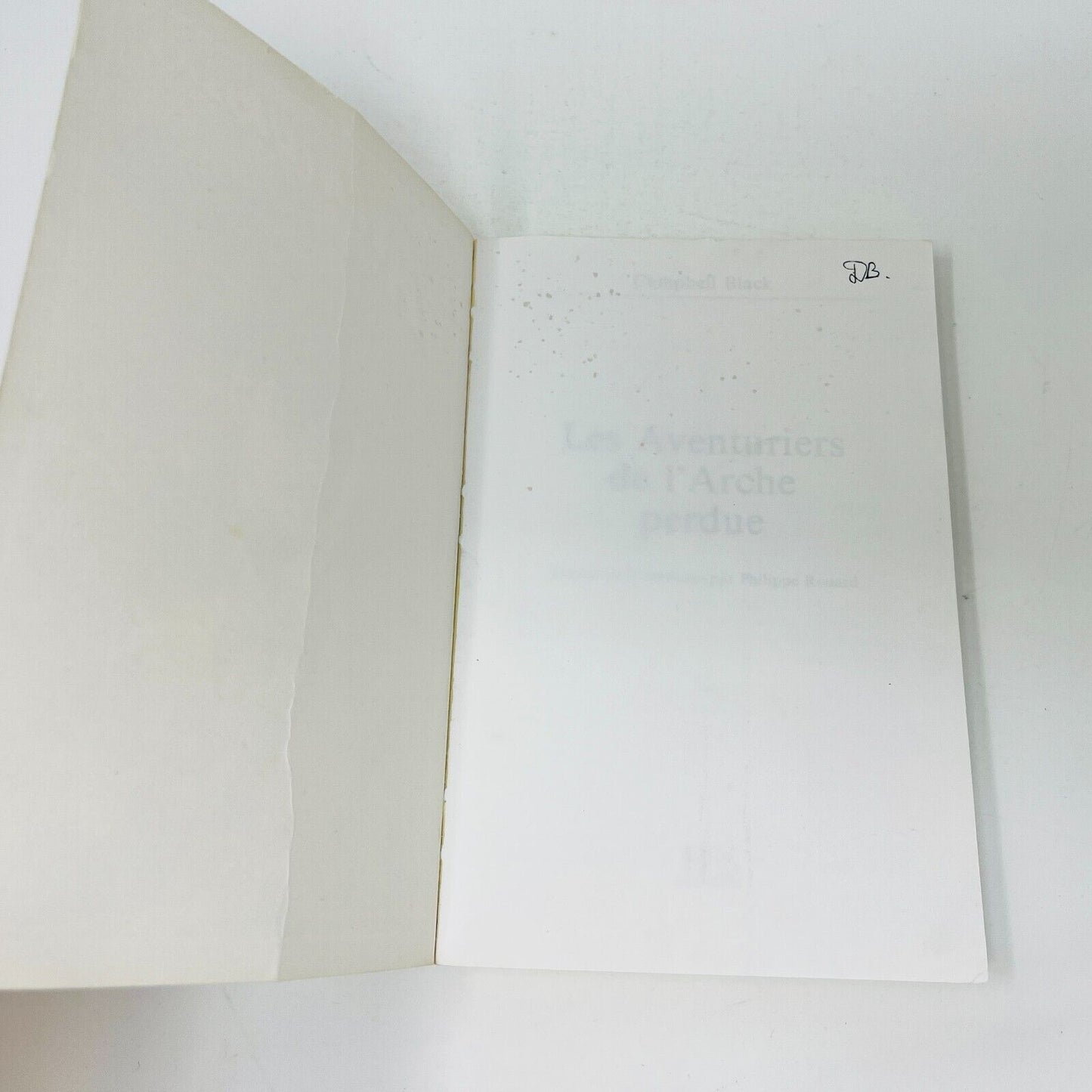1981 Les Aventuriers de l'Arche Perdu de Campbell Black Hachette Indiana Jones