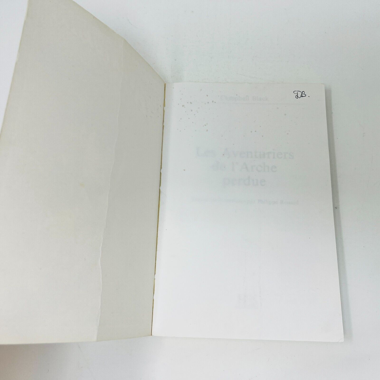 1981 Les Aventuriers de l'Arche Perdu de Campbell Black Hachette Indiana Jones