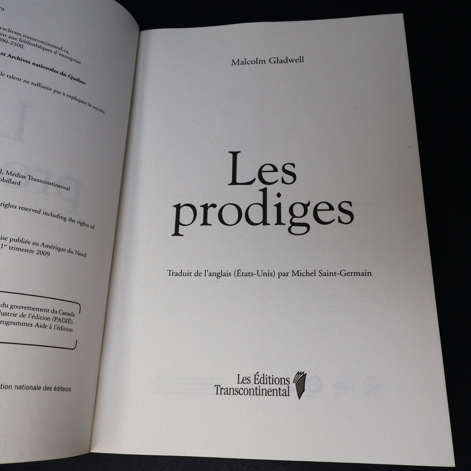 Lot 2 Livres Les Prodiges & Le Point de Bascule de Malcolm Gladwell Affaires
