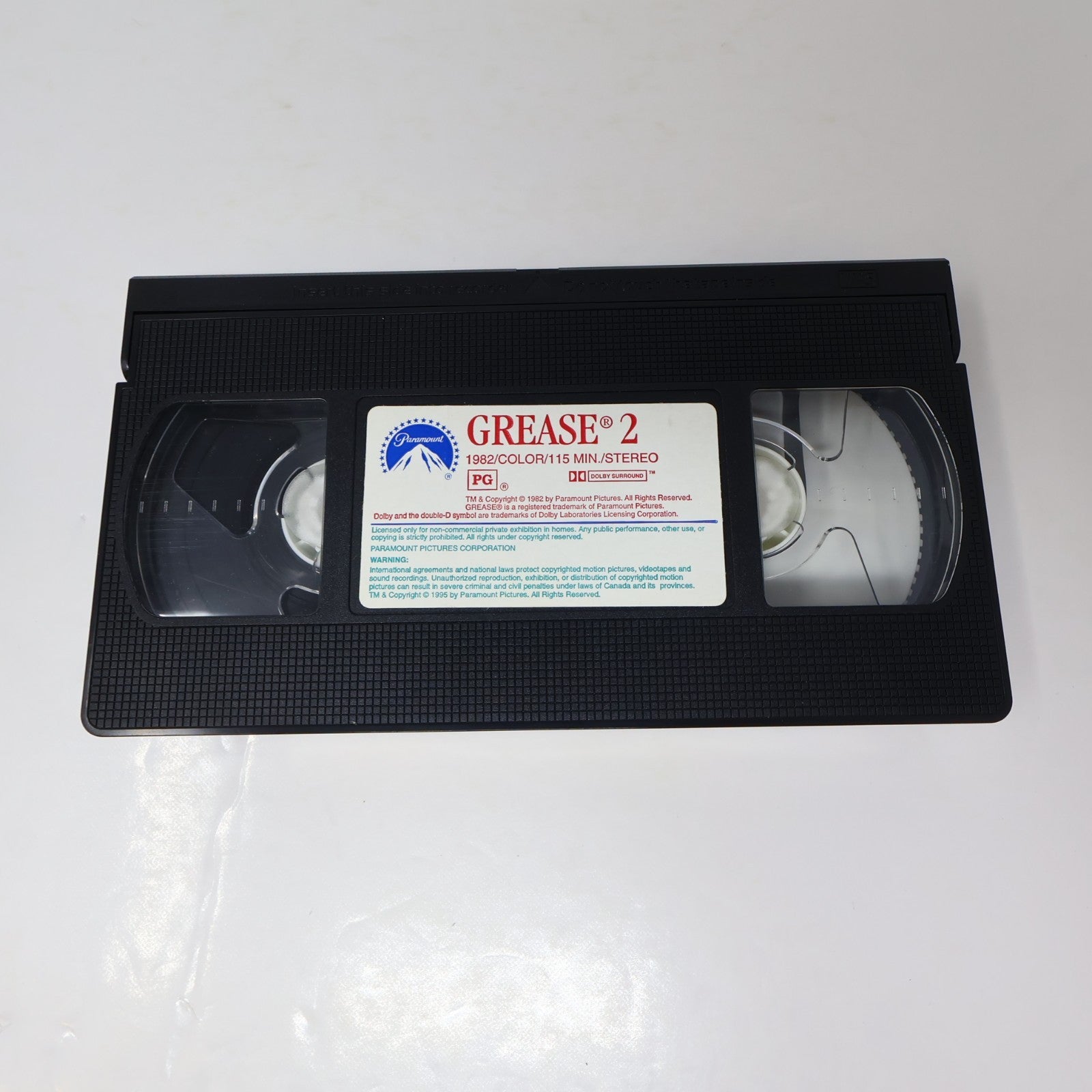 Grease #1-2 VHS Lot Olivia Newton-John/Travolta/Caulfield/Michelle Pfeiffer NTSC