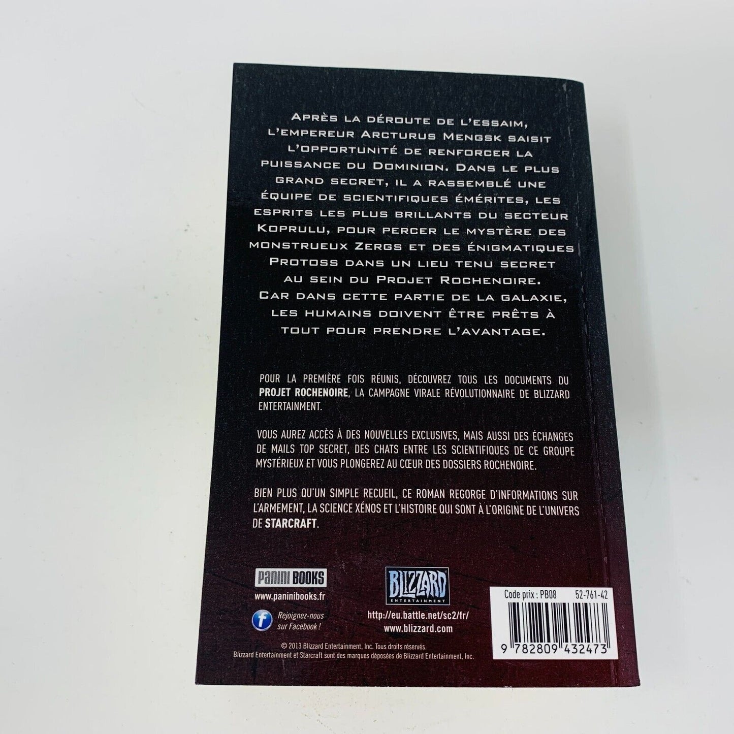 2013 StarCraft 2 Récits de Guerre Projet Rochenoire Panini Books Français French