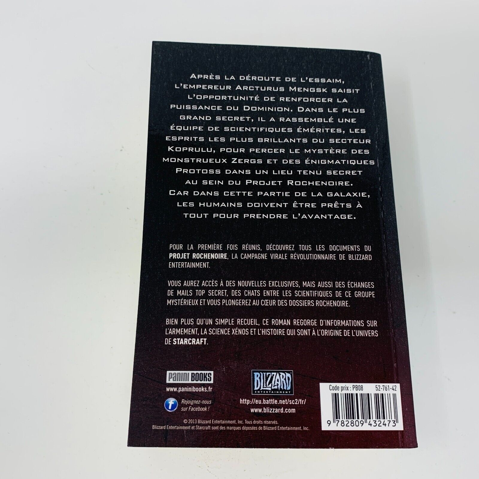 2013 StarCraft 2 Récits de Guerre Projet Rochenoire Panini Books Français French
