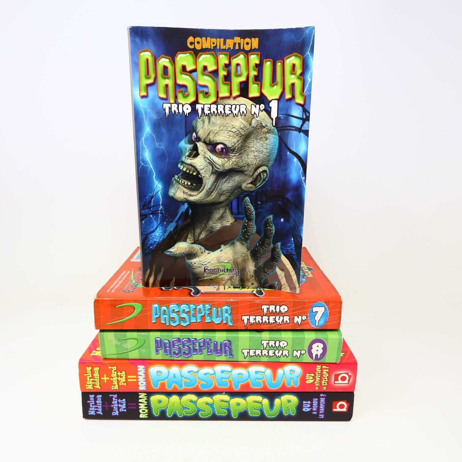 5x Trio Terreur Roman Passepeur Enfants Horreur Boomerang Lot Livres Français PB